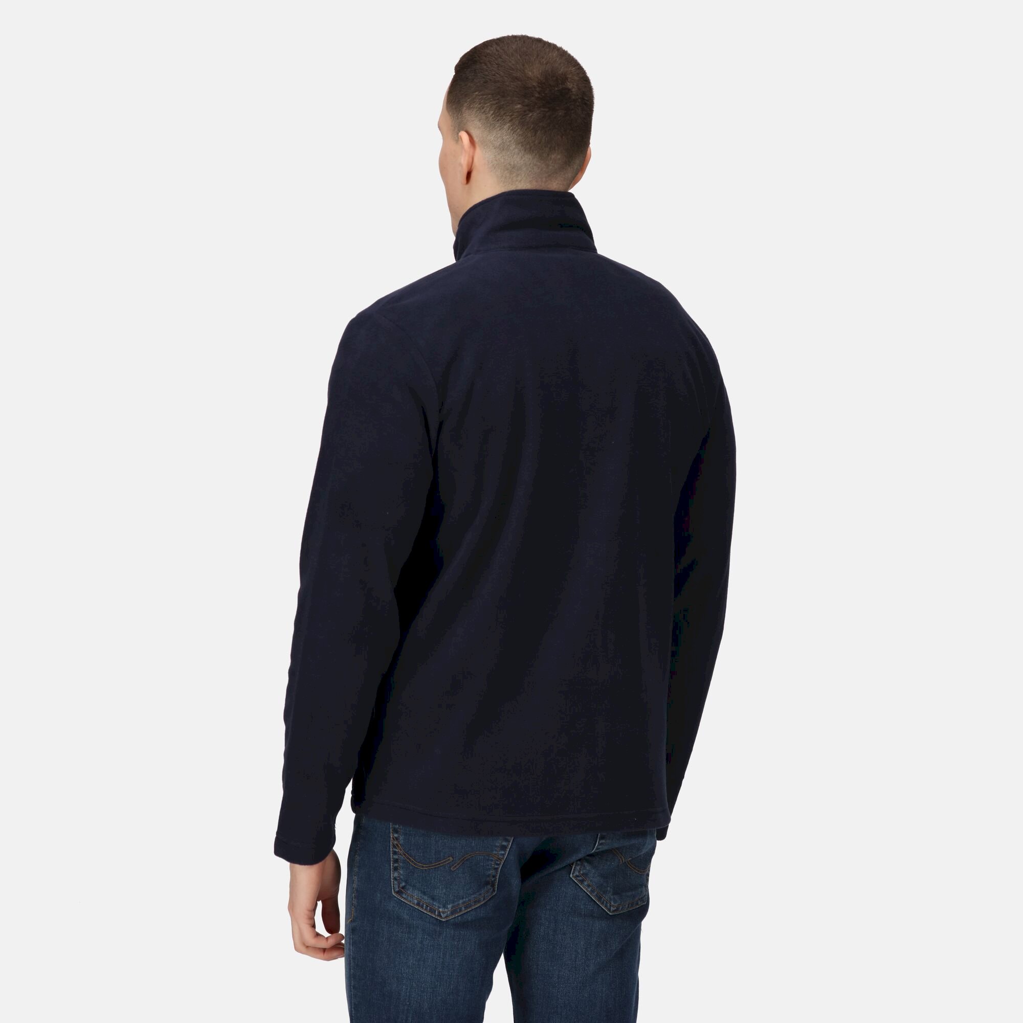 Men's Honestly Made Recycled Full Zip Microfleece | Navy