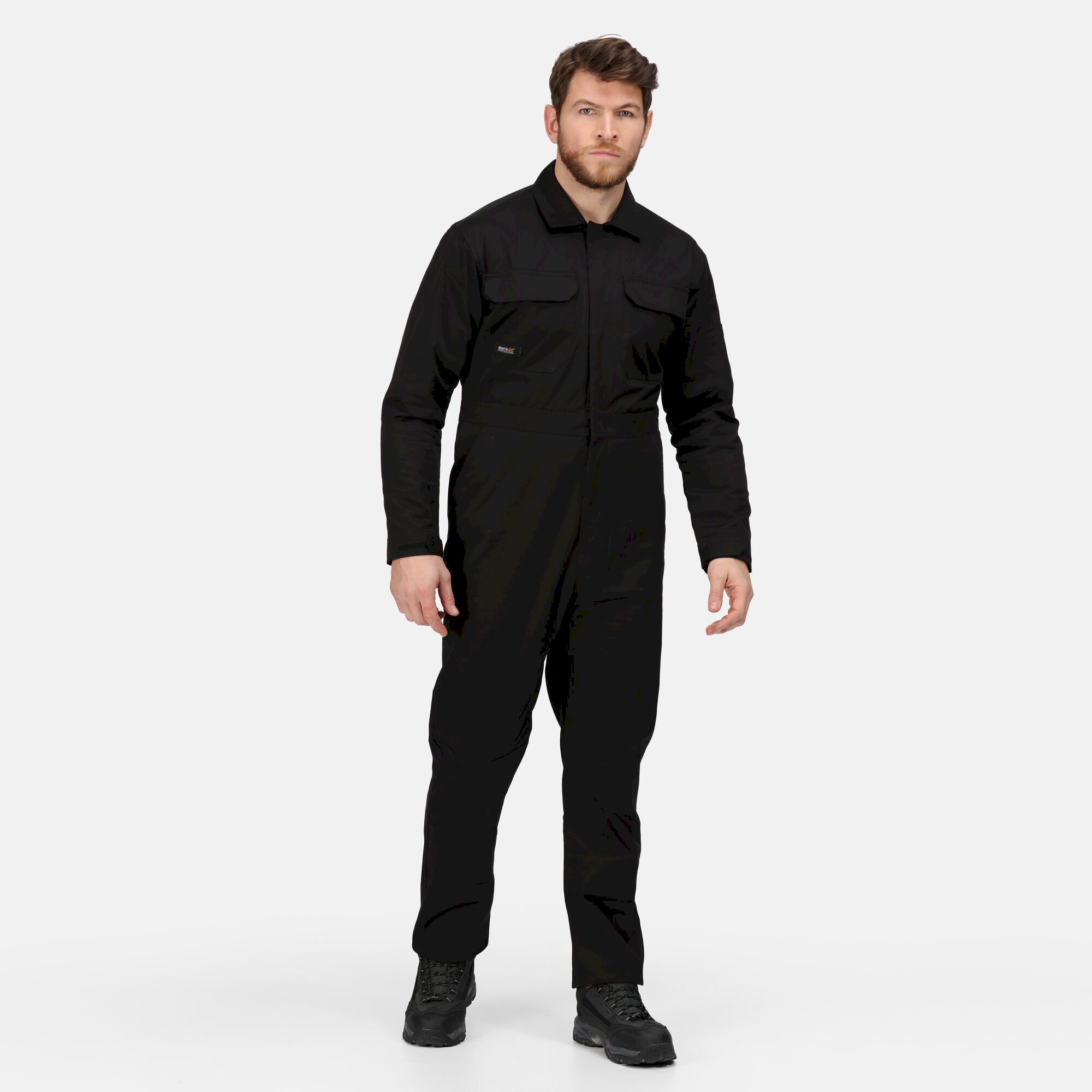 Men's Stud Fasten Coverall | Black