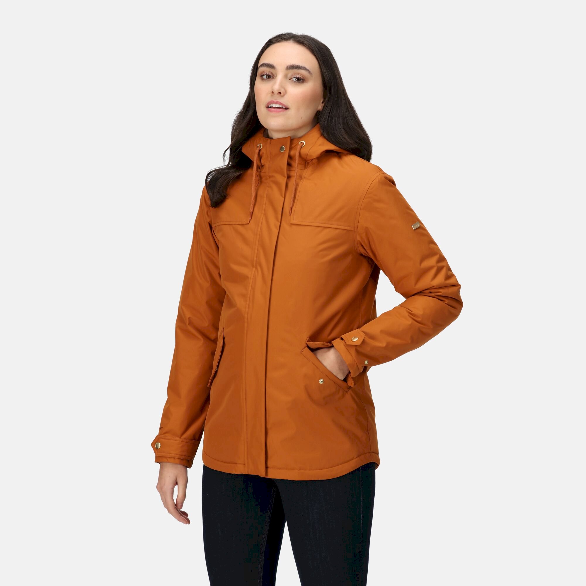 Women's Bria Fur Lined Waterproof Jacket | Copper Almond