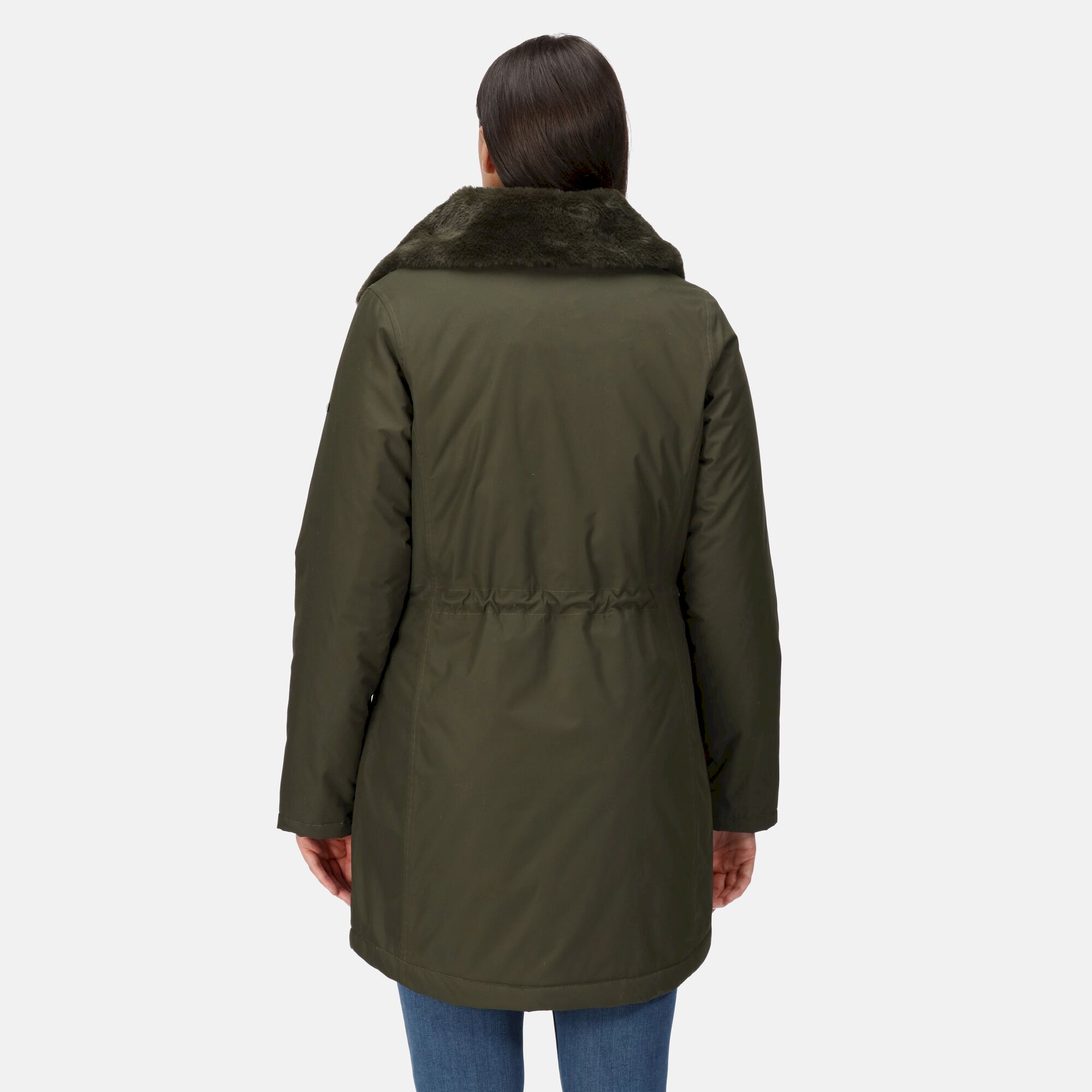 Women's Renata Fur Collar Parka | Dark Khaki
