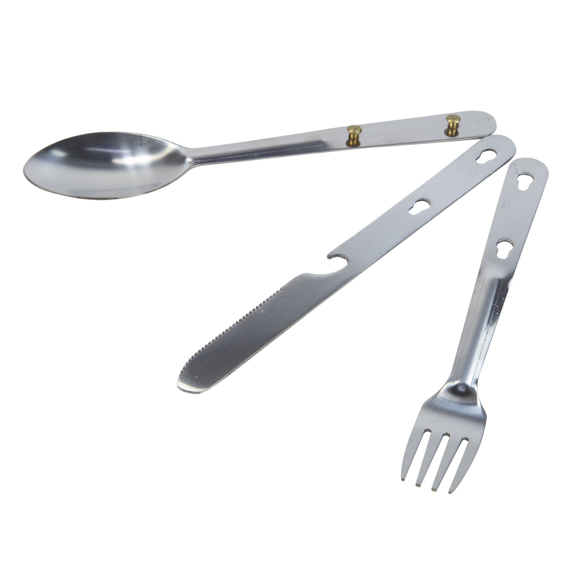 Steel Camping Cutlery Set | Silver