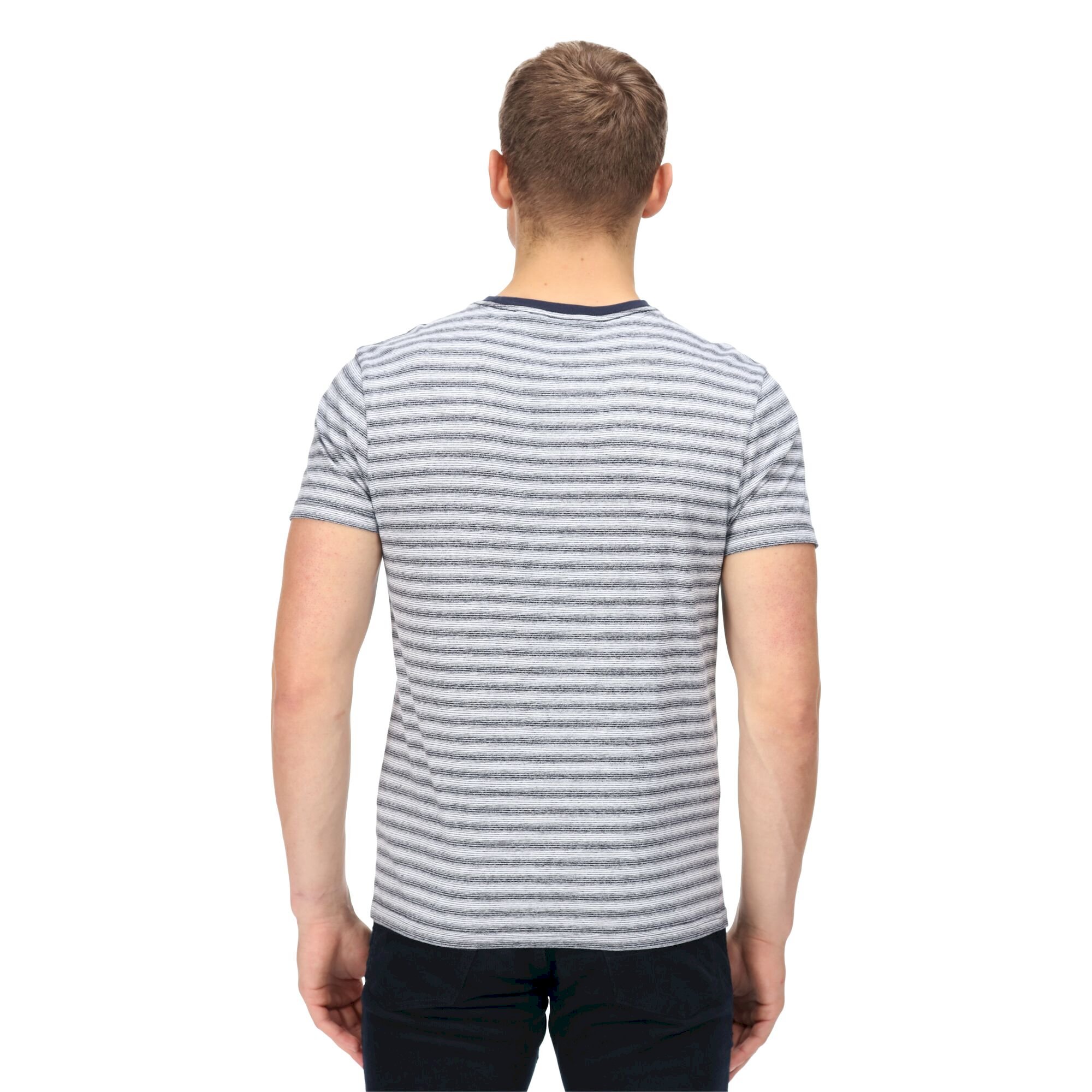Men's Brayden Stripe T-Shirt | Navy Mini Stripe