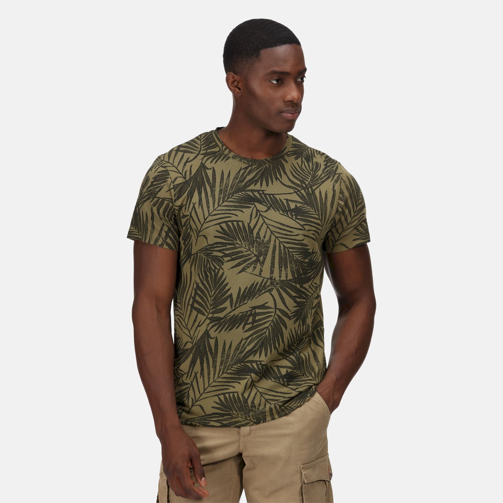 Men's Cline VI Cotton T-Shirt | Capulet Leaf Print