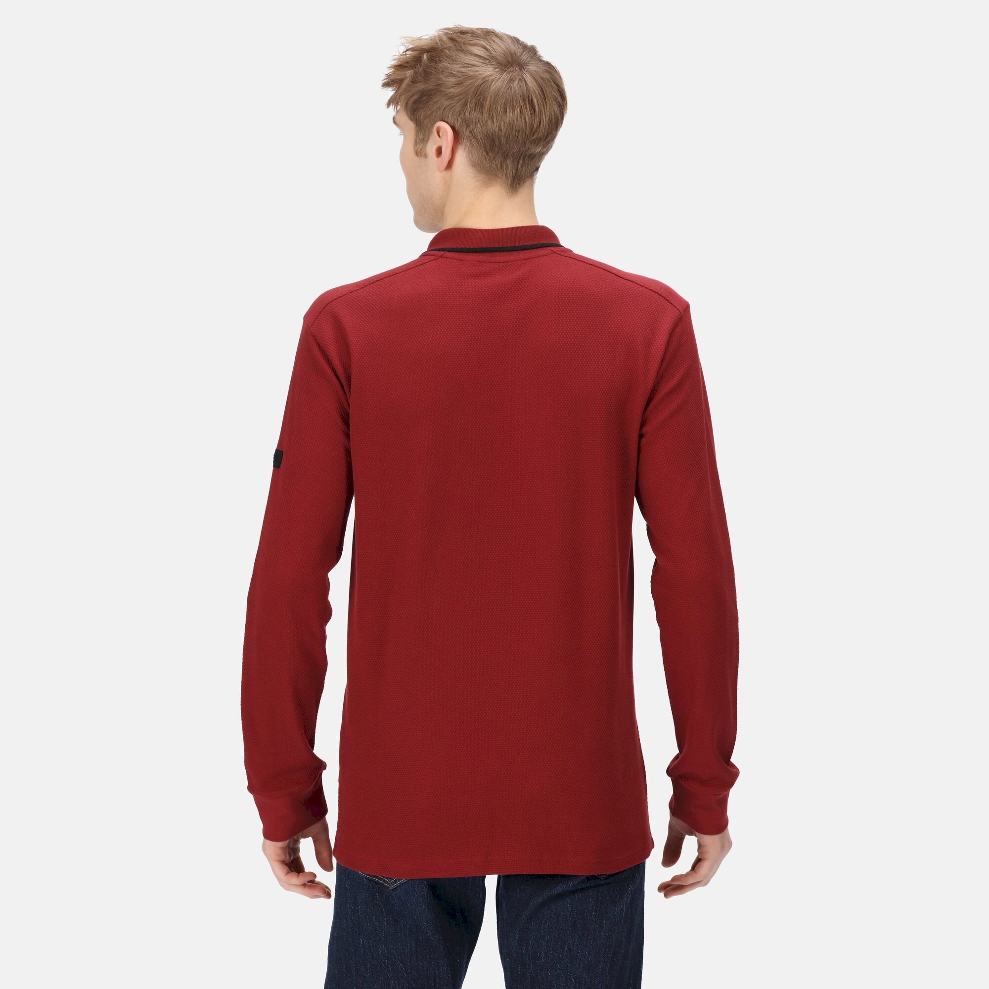 Men's Leaonzo Long Sleeved Polo Shirt | Syrah Red