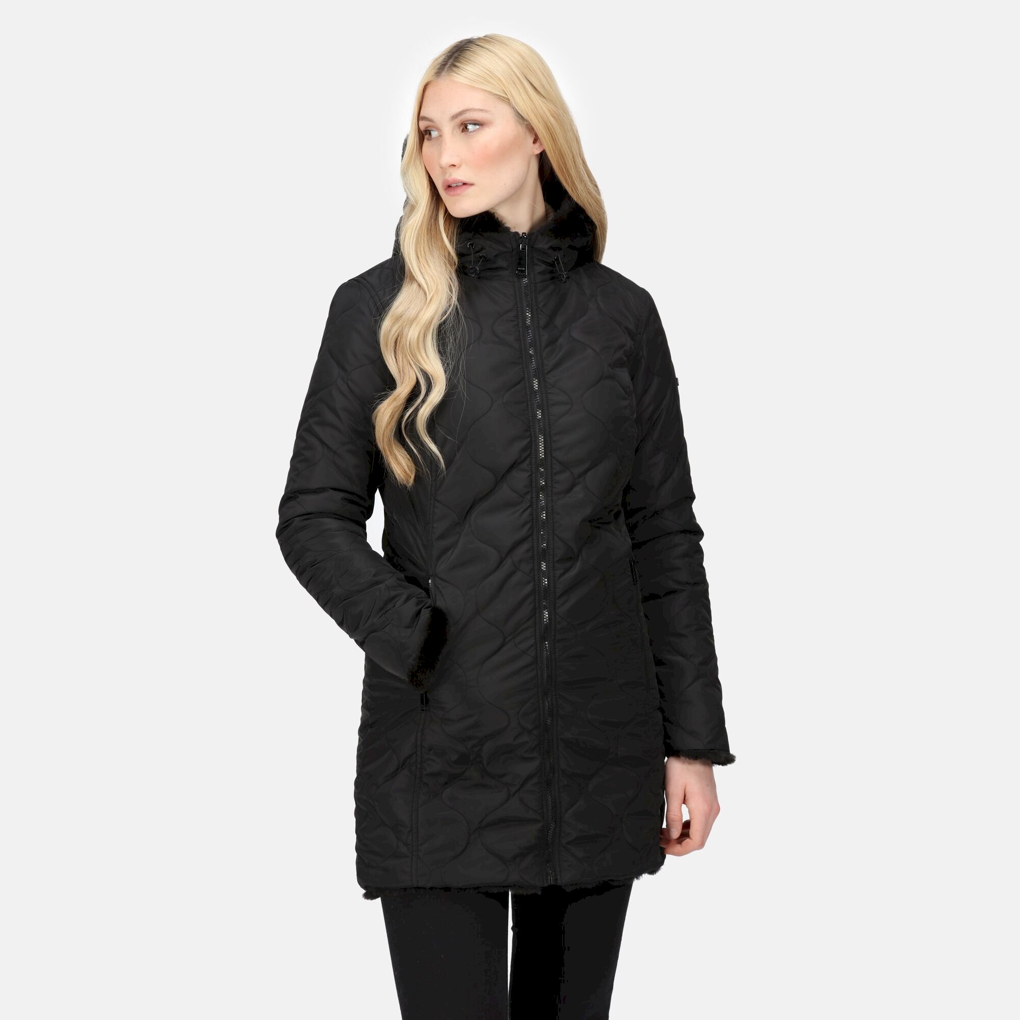 Women's Caileigh Reversible Parka Jacket | Black
