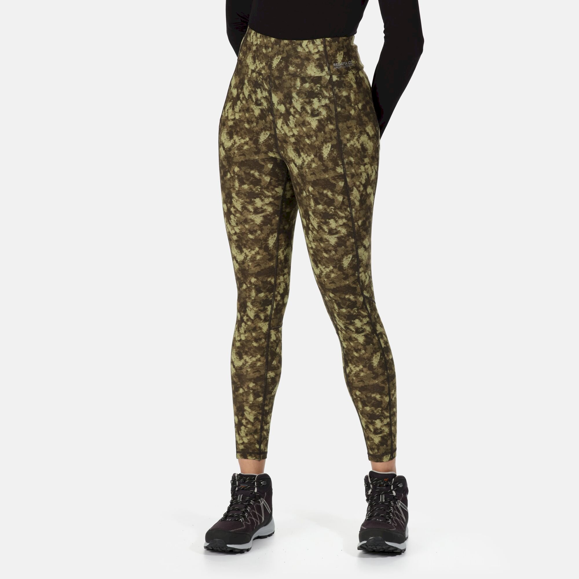 Women's Holeen II Leggings | Dark Khaki Distress Print