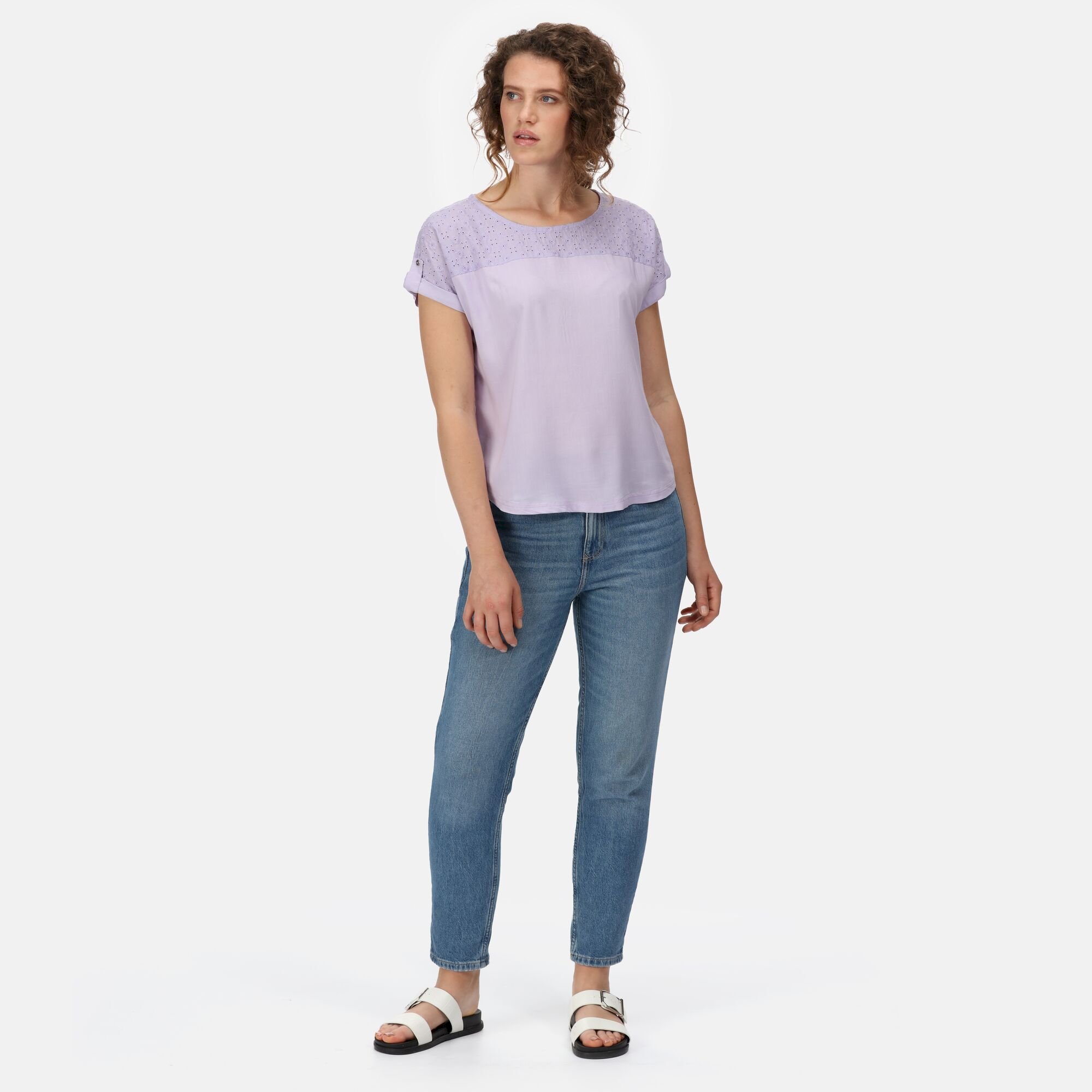 Women's Jaida Cotton T-Shirt | Pastel Lilac