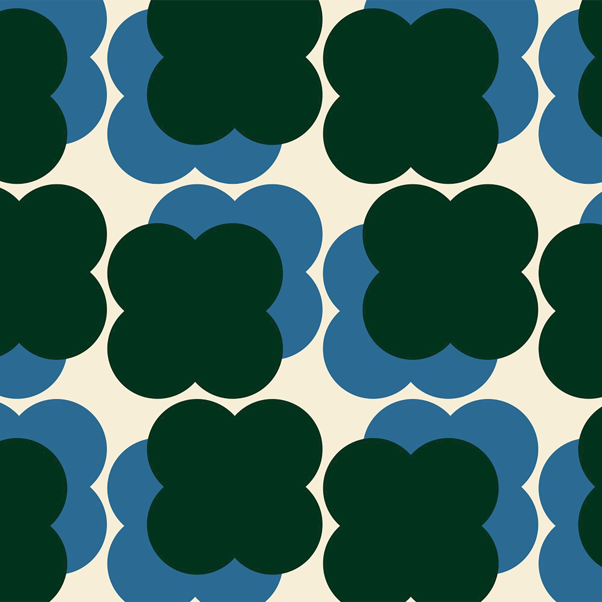 Orla Kiely Lightweight Floral Print Foldaway Table | Shadow Flower Blue
