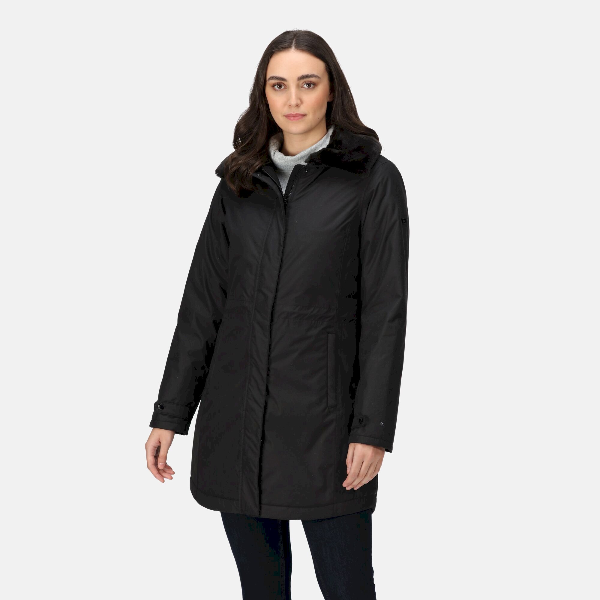 Women's Renata Fur Collar Parka | Black