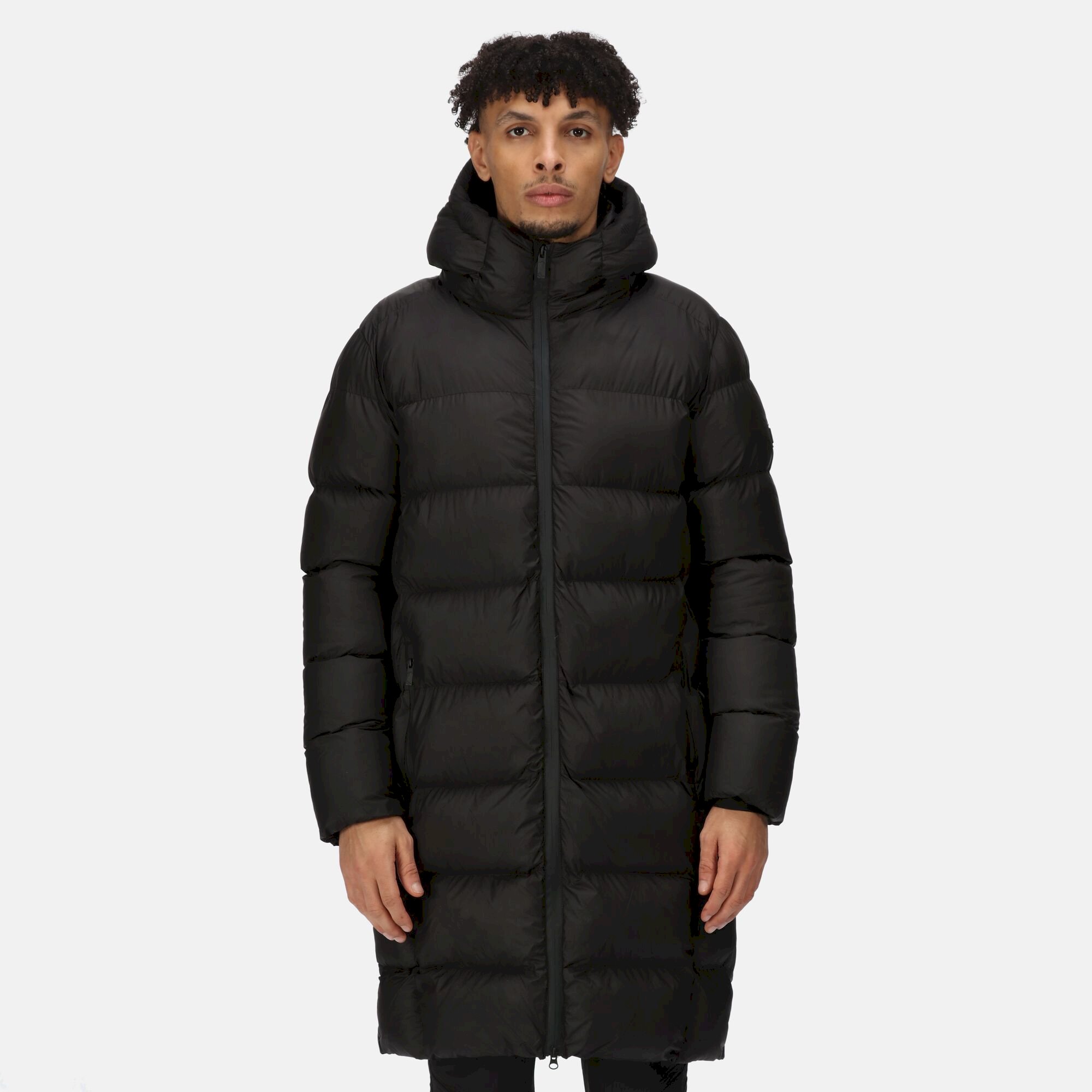 Men's Hallin Longline Quilted Jacket | Black
