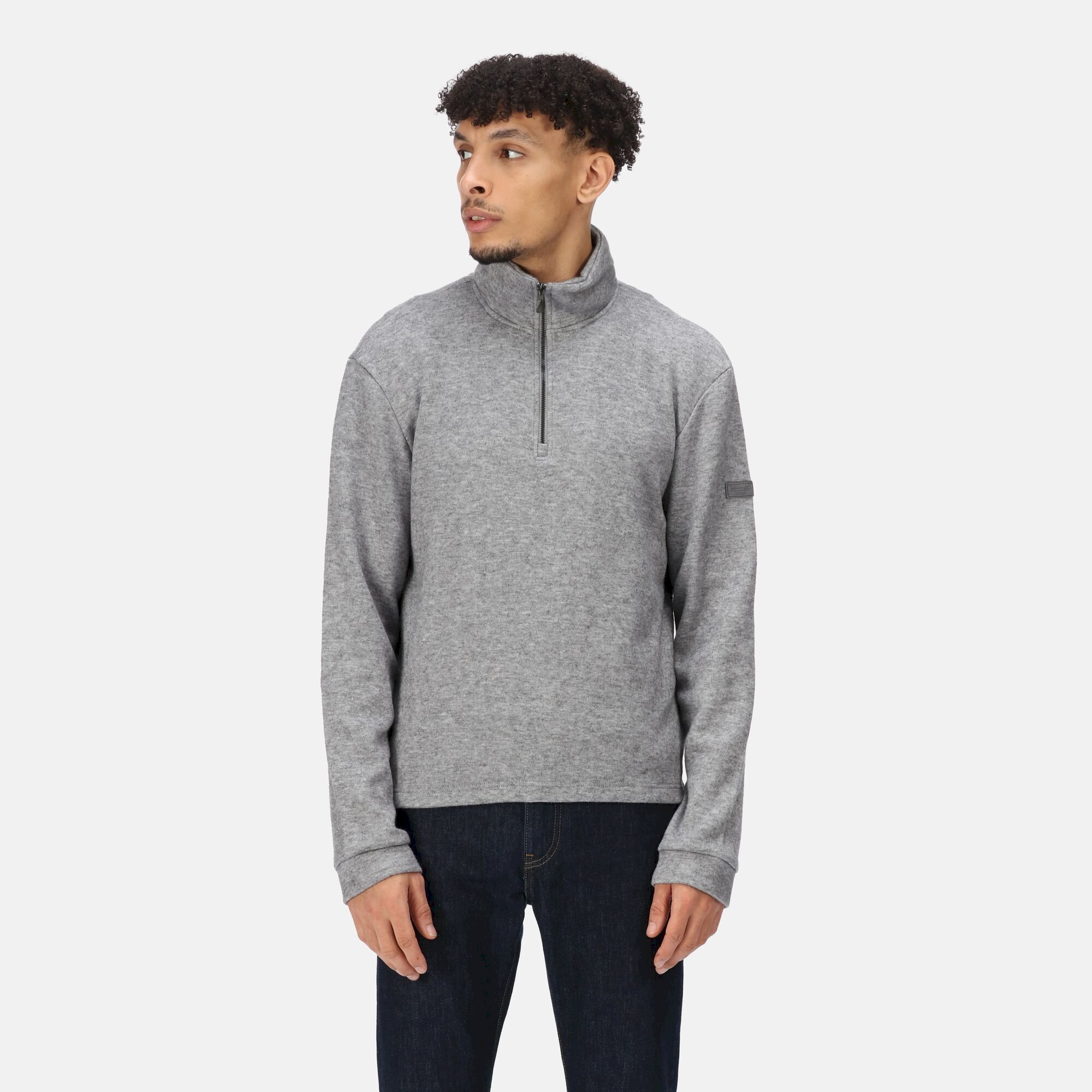 Men's Lanchester Quarter Zip Fleece | Storm Grey Marl