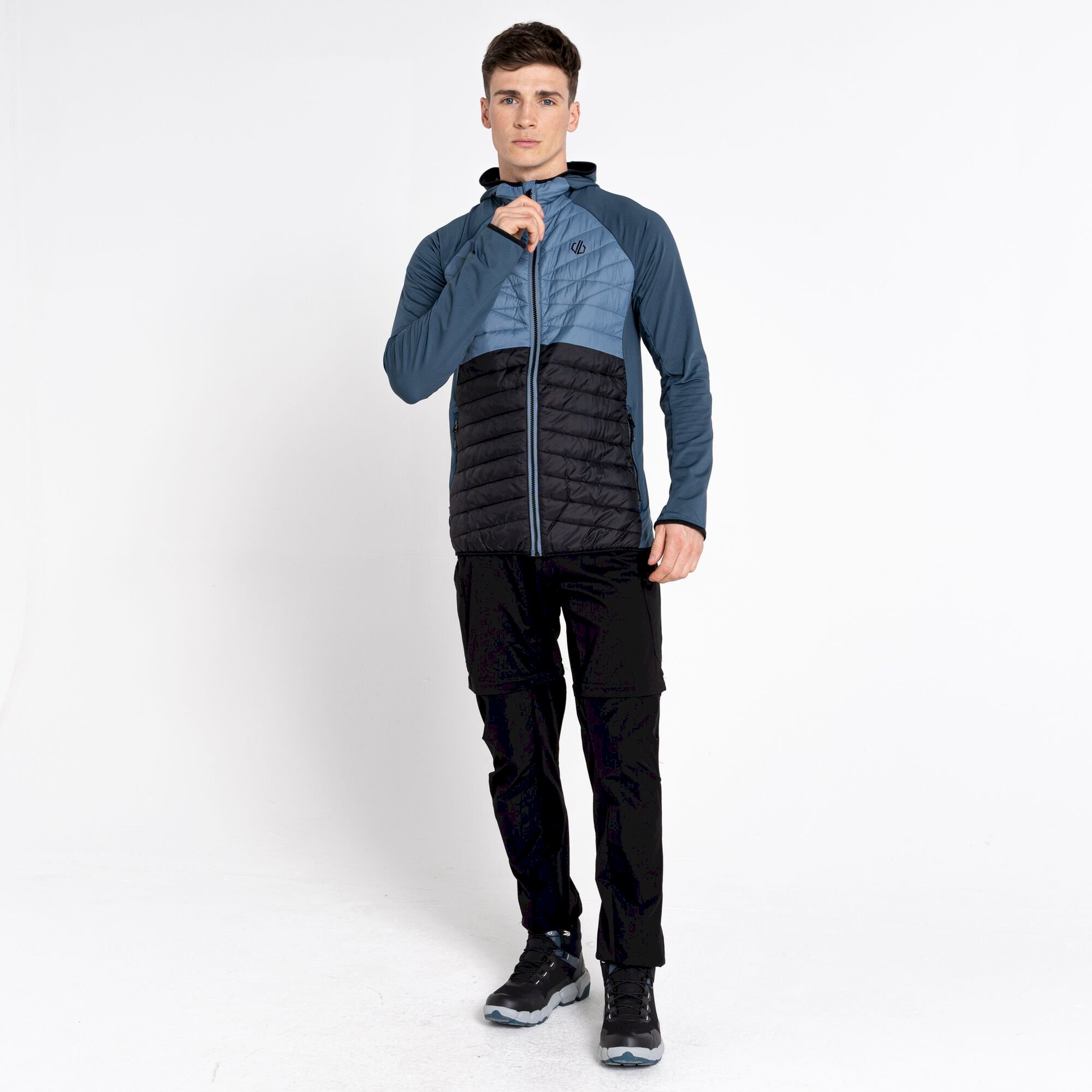 Dare 2b - Men's Mountaineer Recycled Wool Hybrid Jacket | Grey Mirage Black