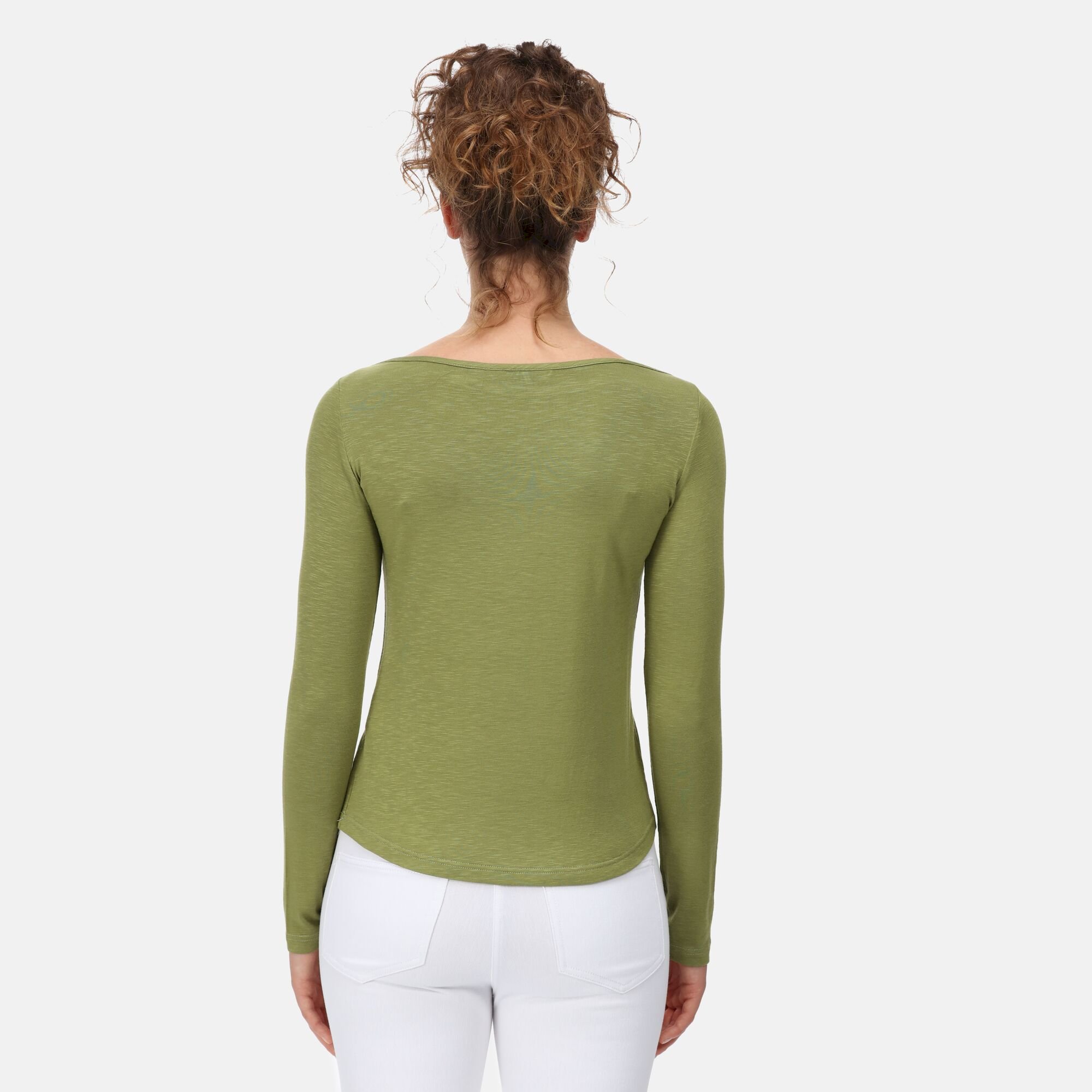 Women's Lakeisha Boat Neck Long Sleeve Top | Green Fields