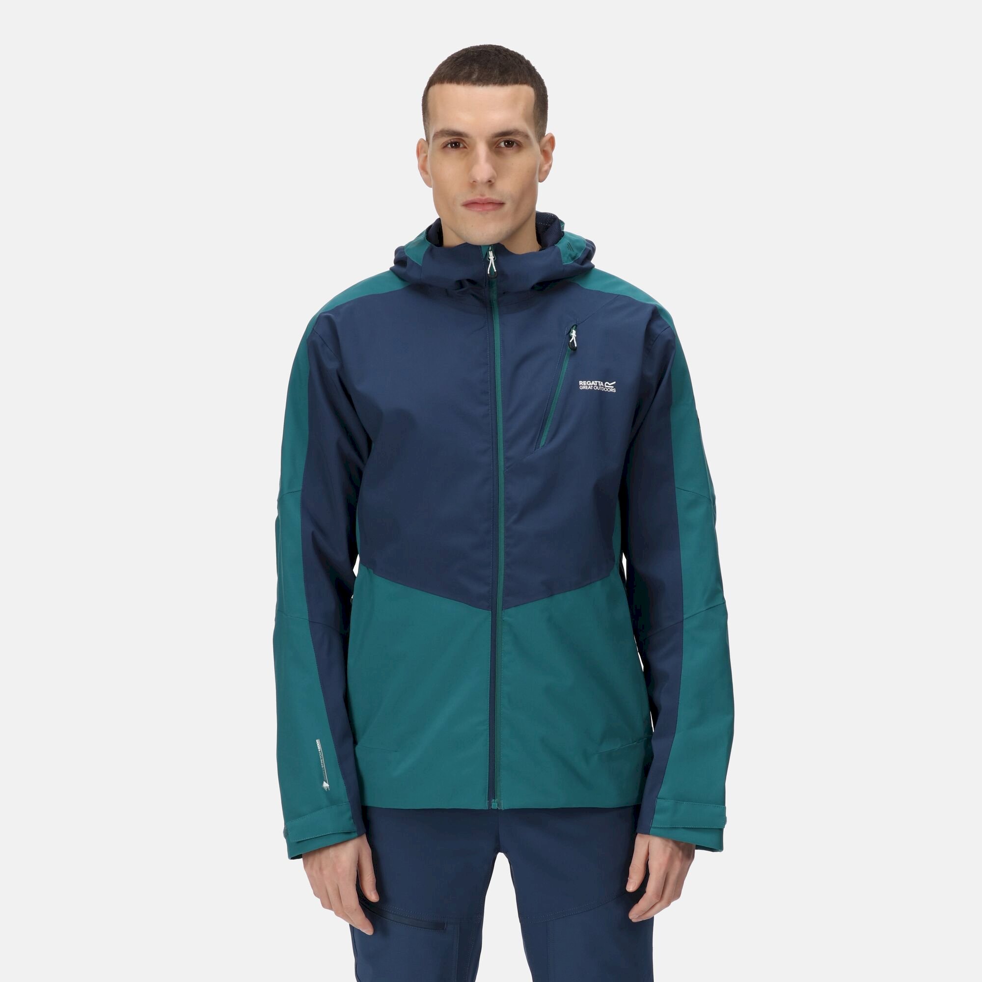 Men's Highton Stretch II Waterproof Jacket | Admiral Blue Pacific Green