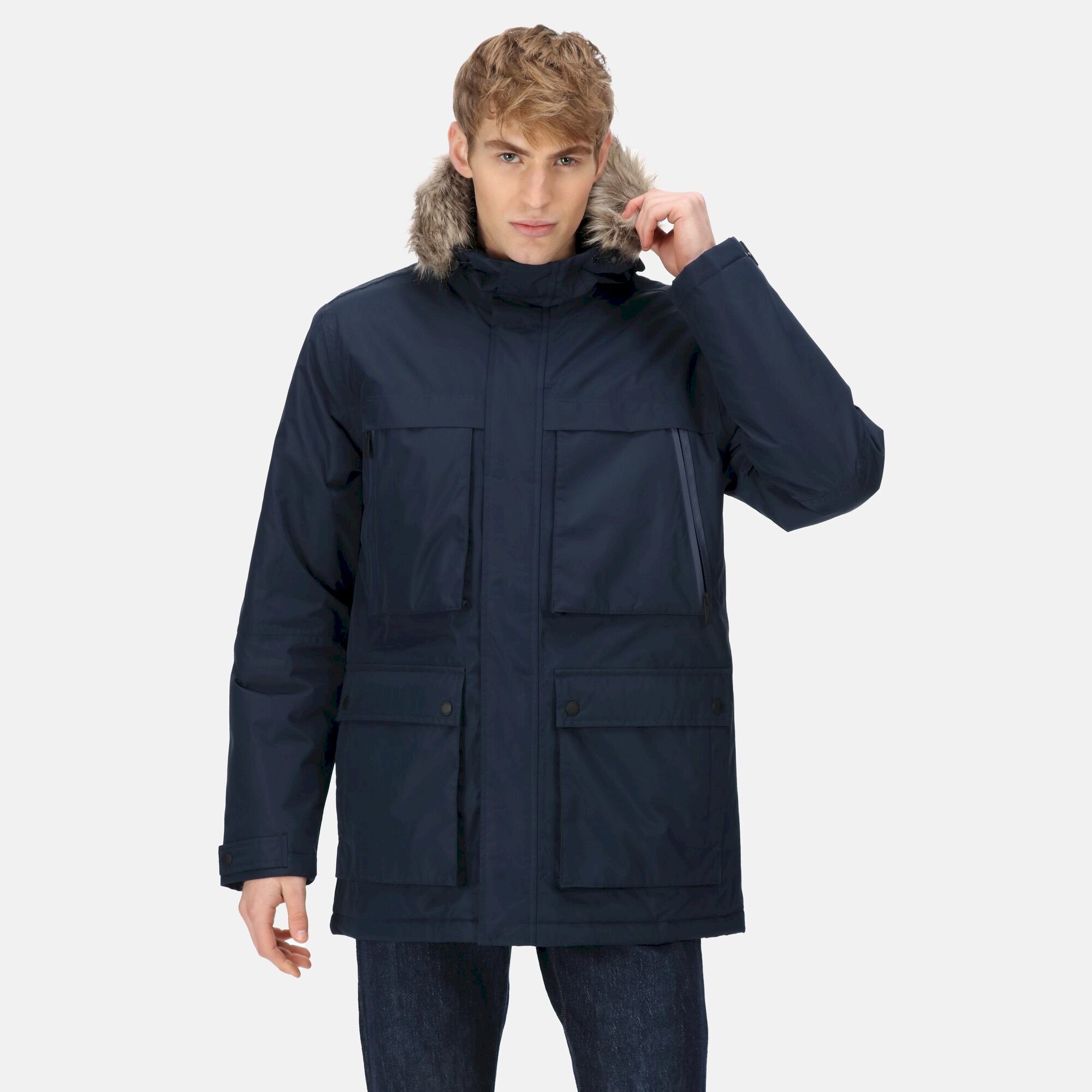 Men's Volter Waterproof Insulated Parka Jacket | Navy
