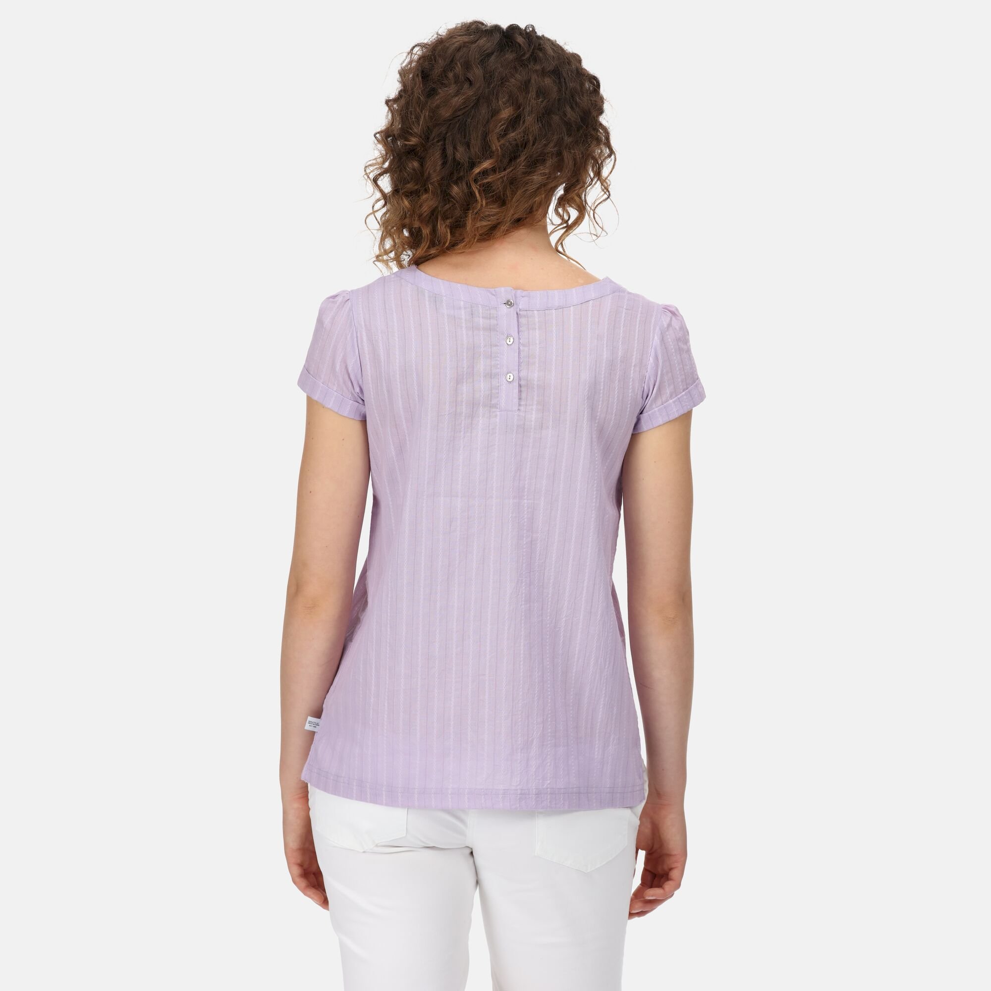 Women's Jaelynn Cotton T-Shirt | Pastel Lilac Dobby