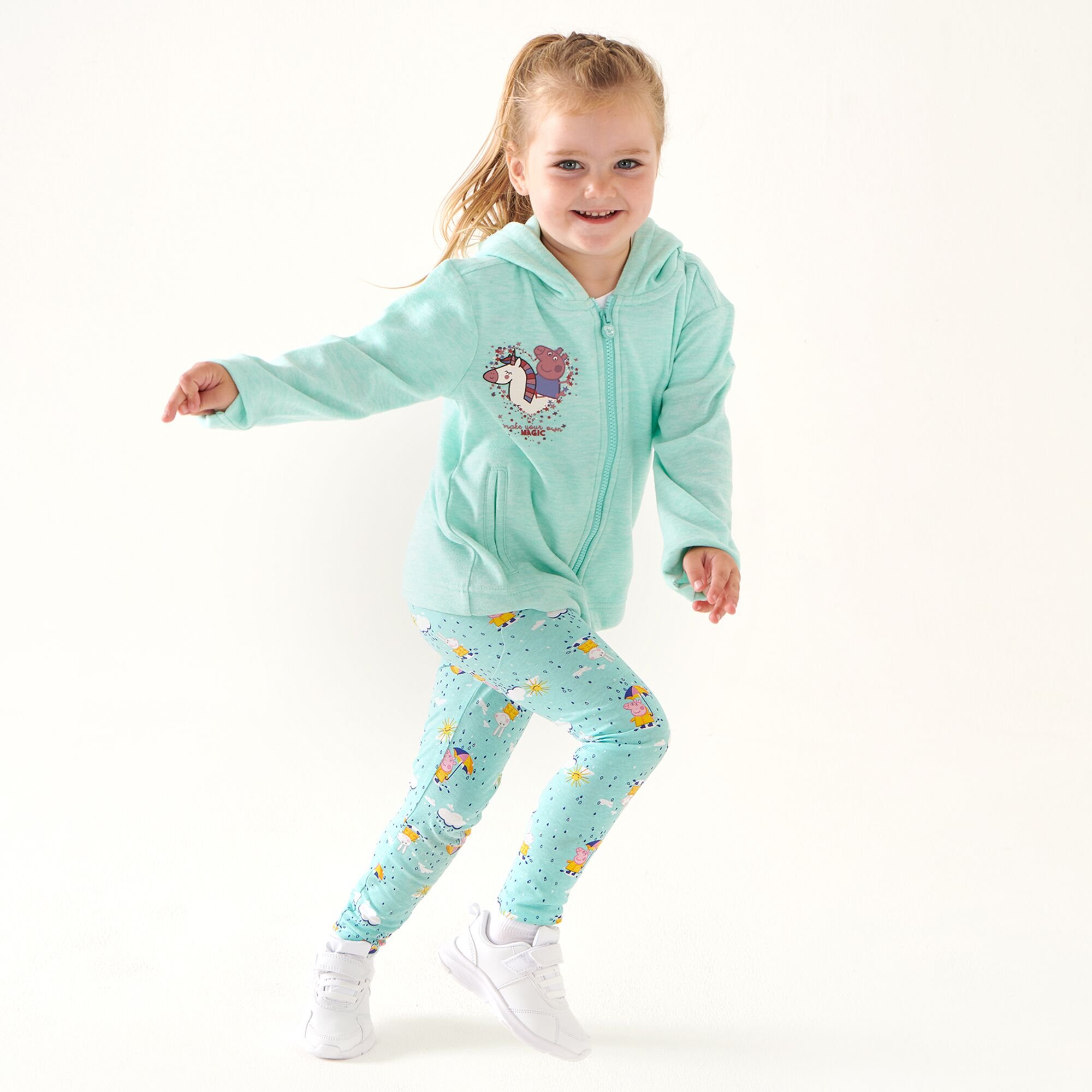 Peppa Pig Full Zip Fleece | Aruba Blue Marl