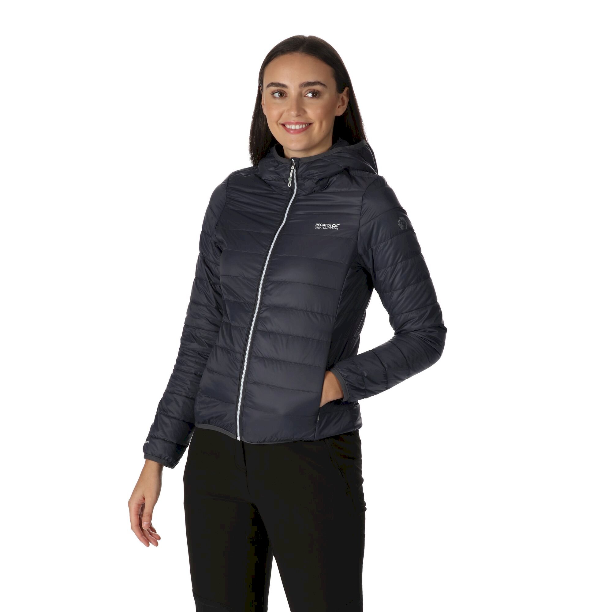 Women's Hooded Hillpack Lightweight Puffer Jacket | Seal Grey