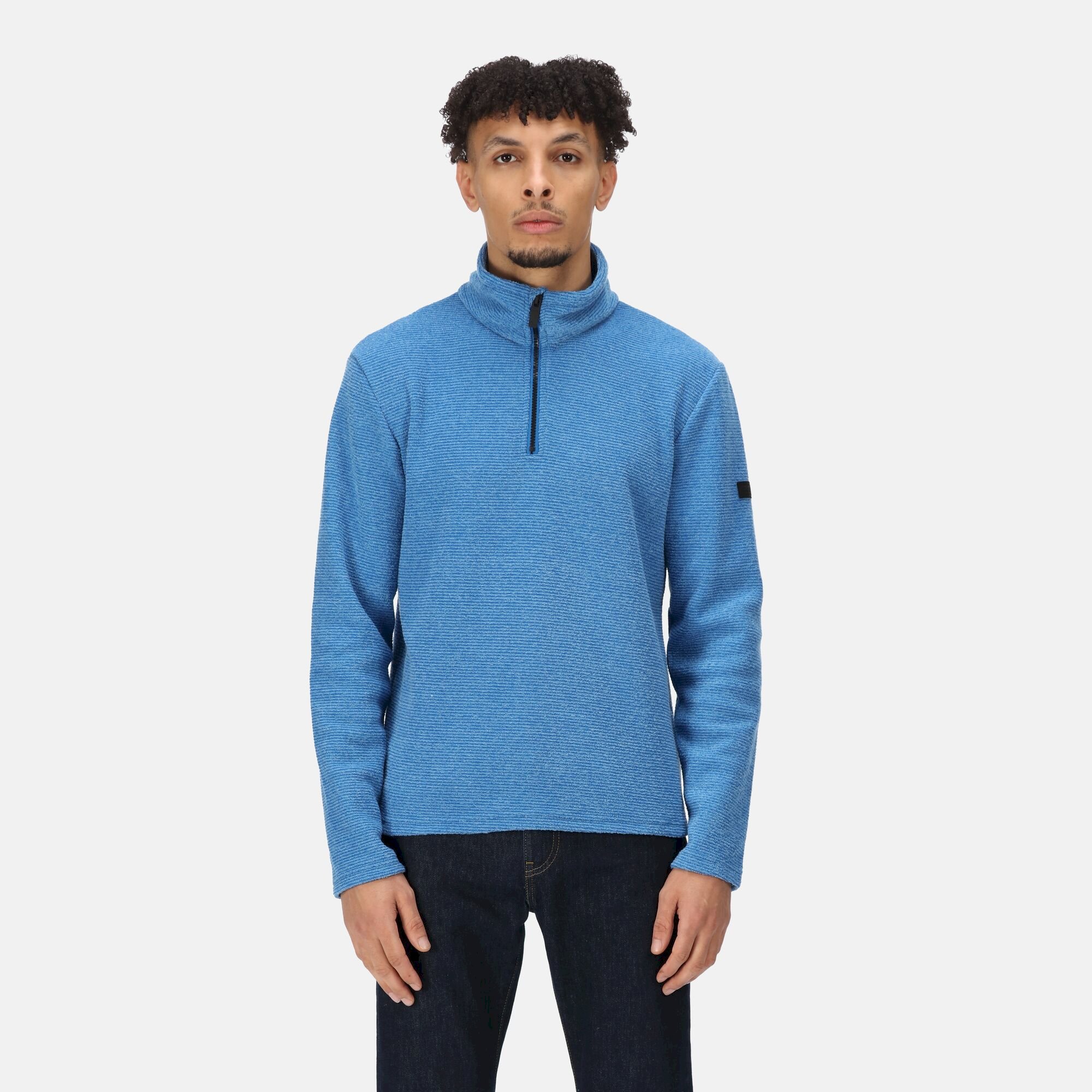 Men's Edley Half Zip Fleece | Snorkel Blue Linear