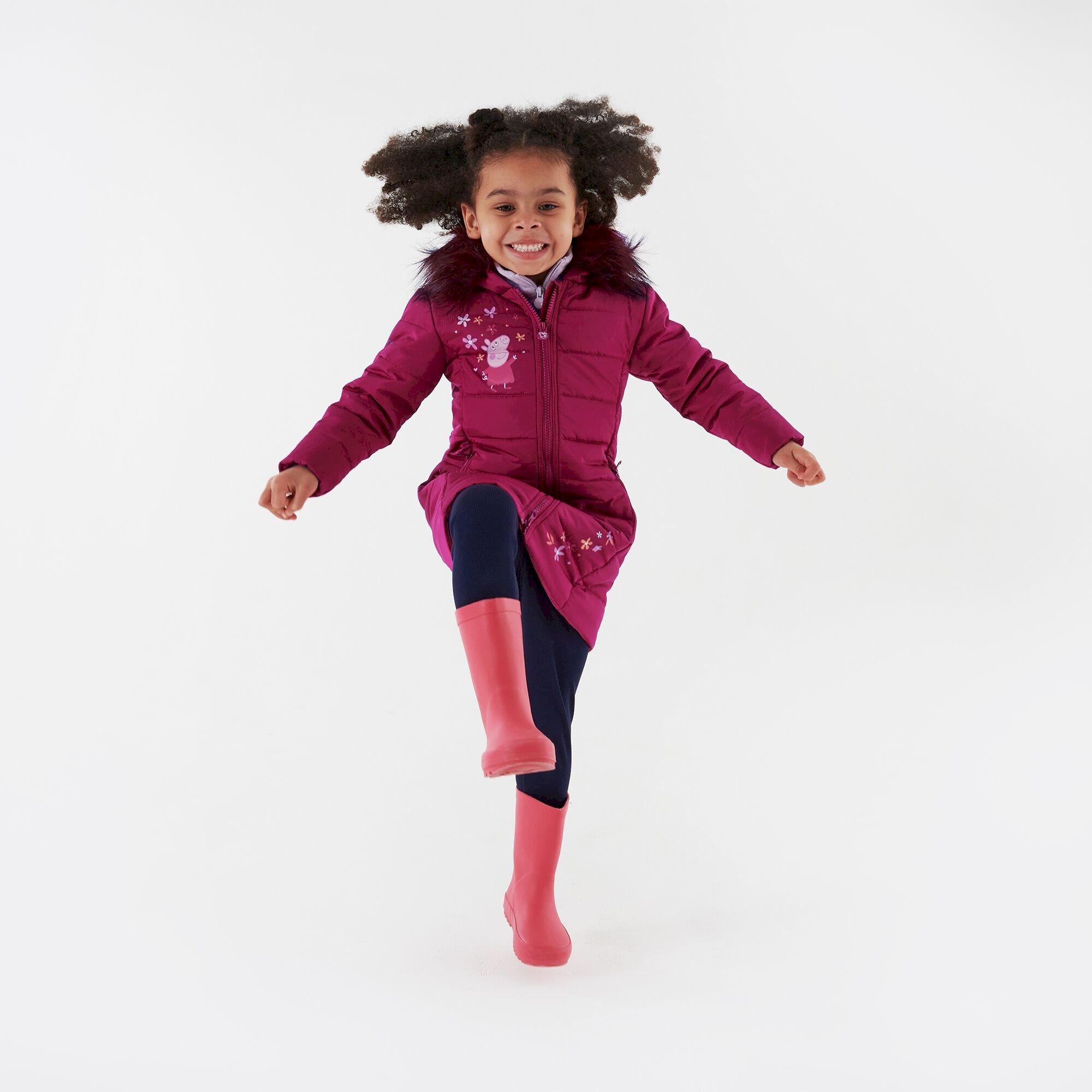 Girls' Peppa Padded Jacket | Berry Pink