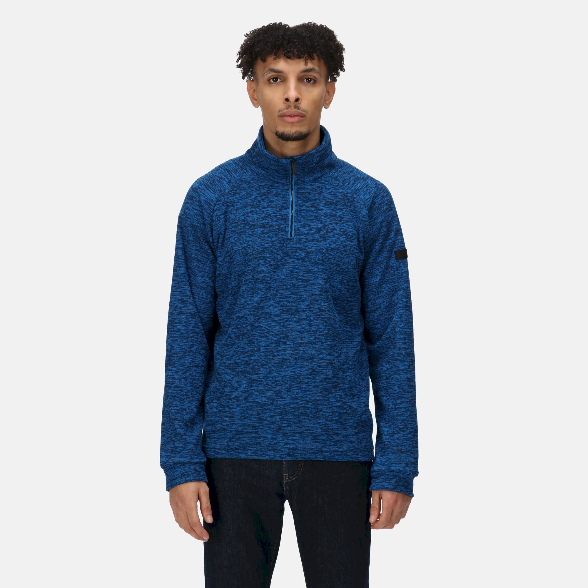Men's Eithan Quarter Zip Fleece | Skydiver Blue Marl