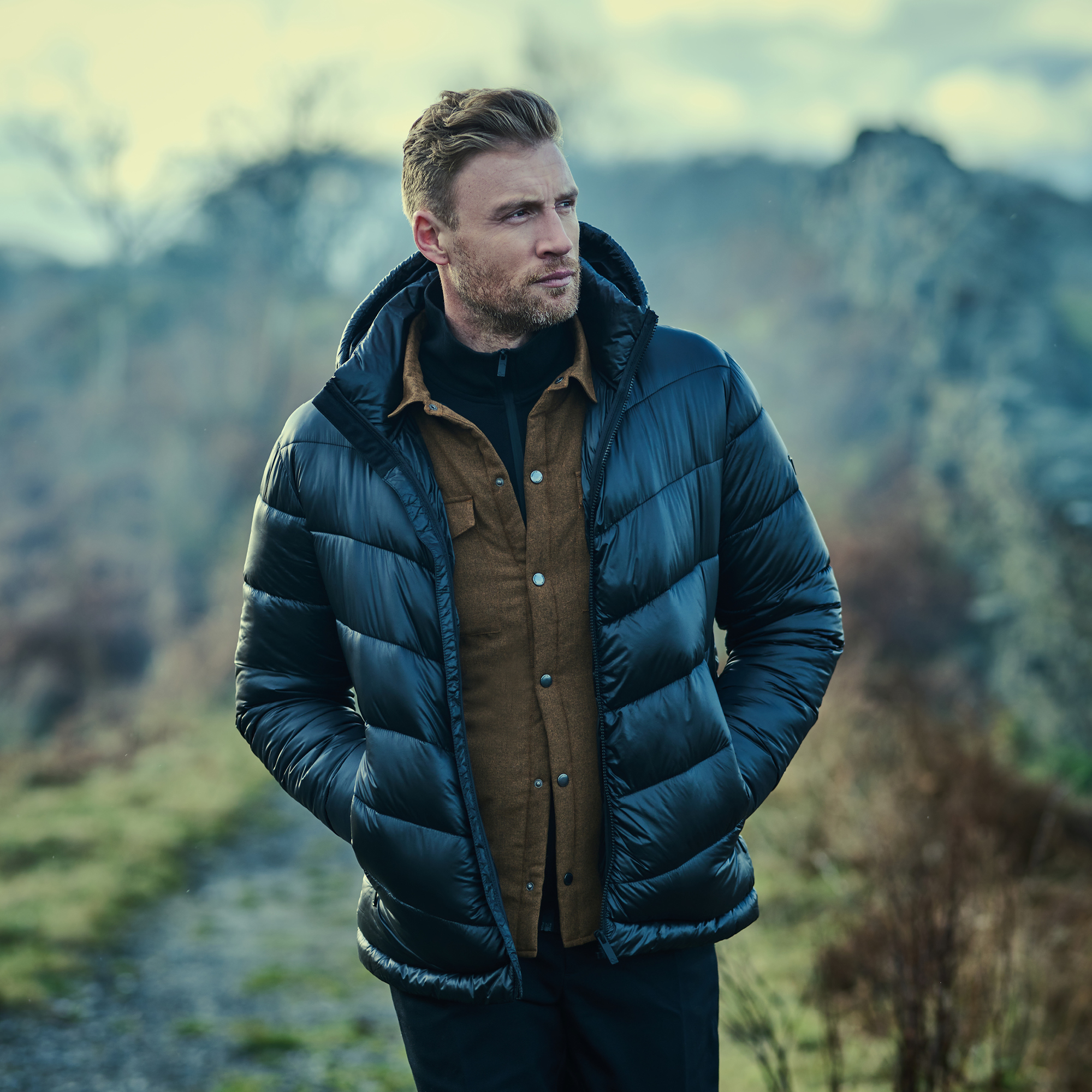 Freddie Flintoff Collection - Toploft II Hooded Puffer Jacket | Black