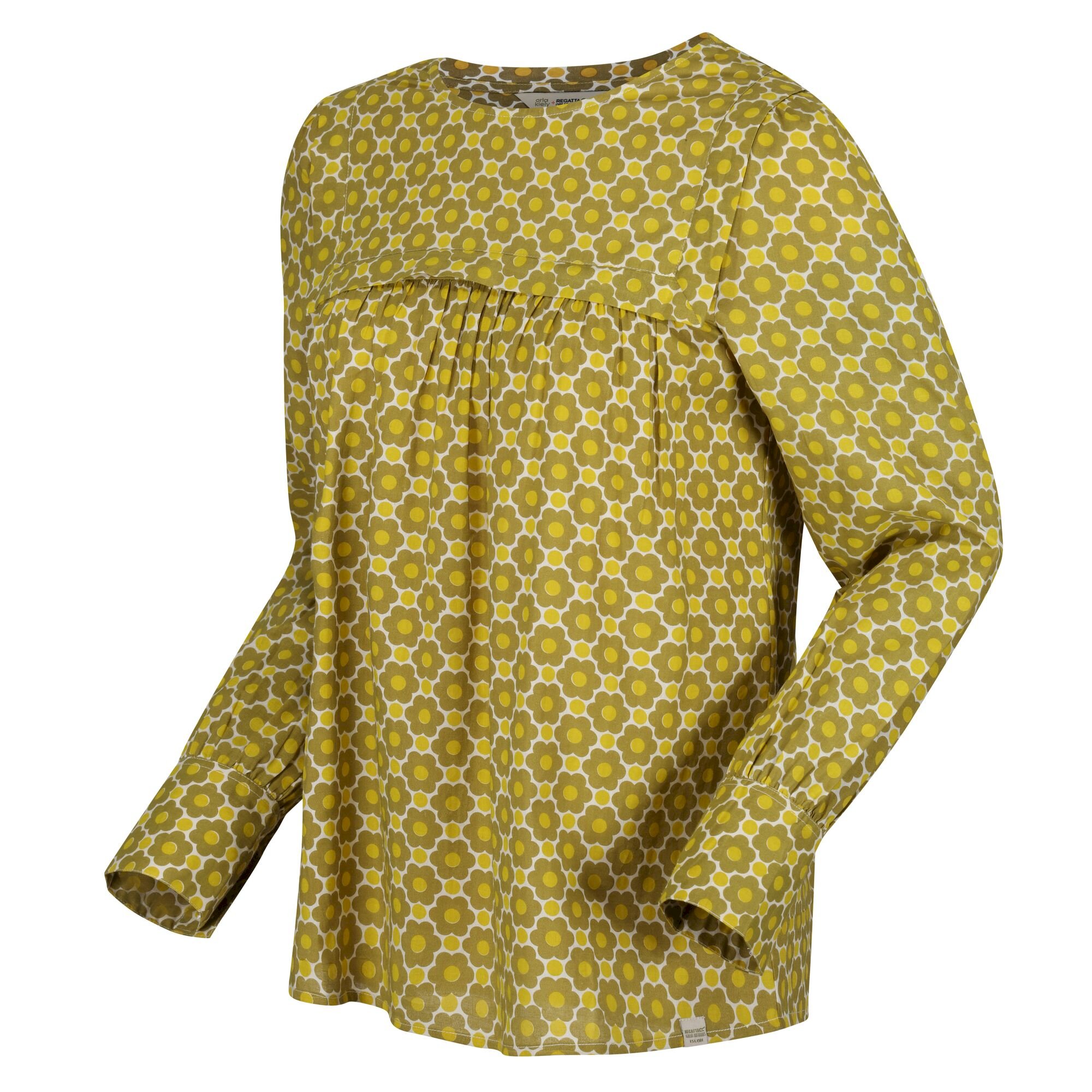 Orla Kiely Bib Collar Blouse | Flower Pop Mustard