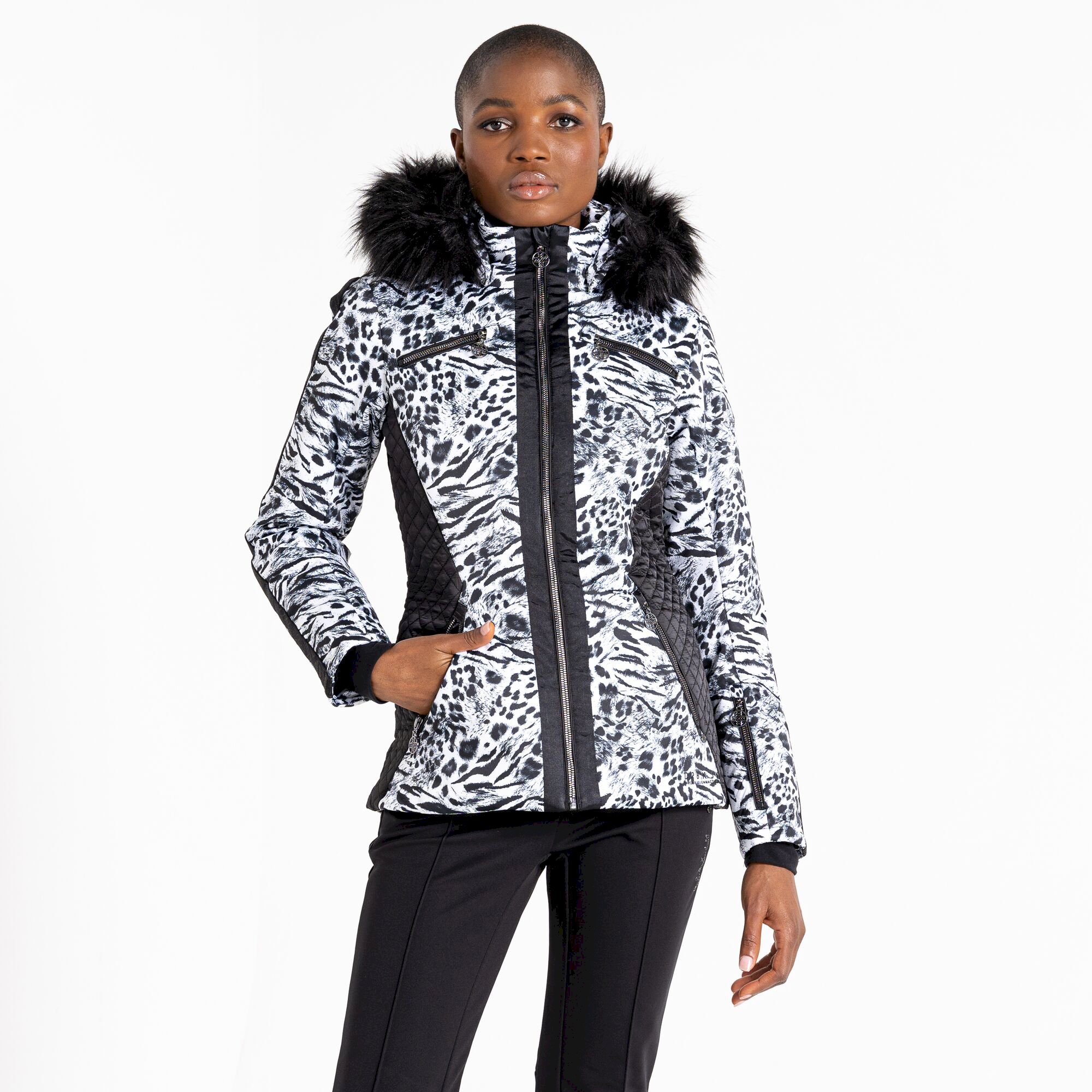 Dare 2b - Women's Mastery Ski Jacket | White Animal Print