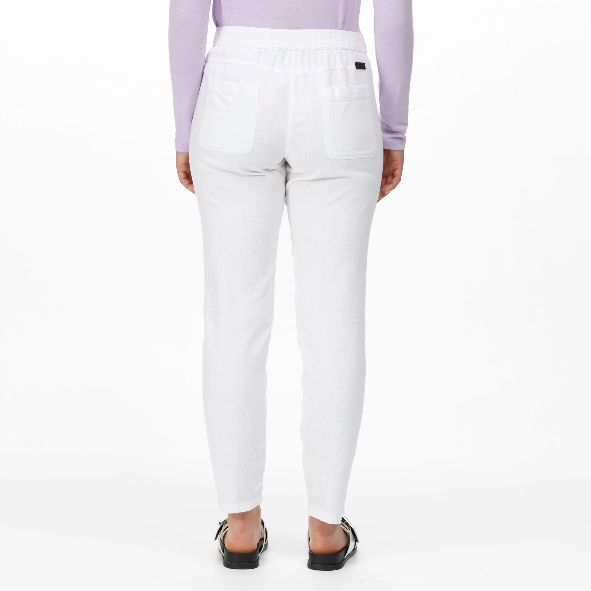 Women's Maida Linen Trousers | White