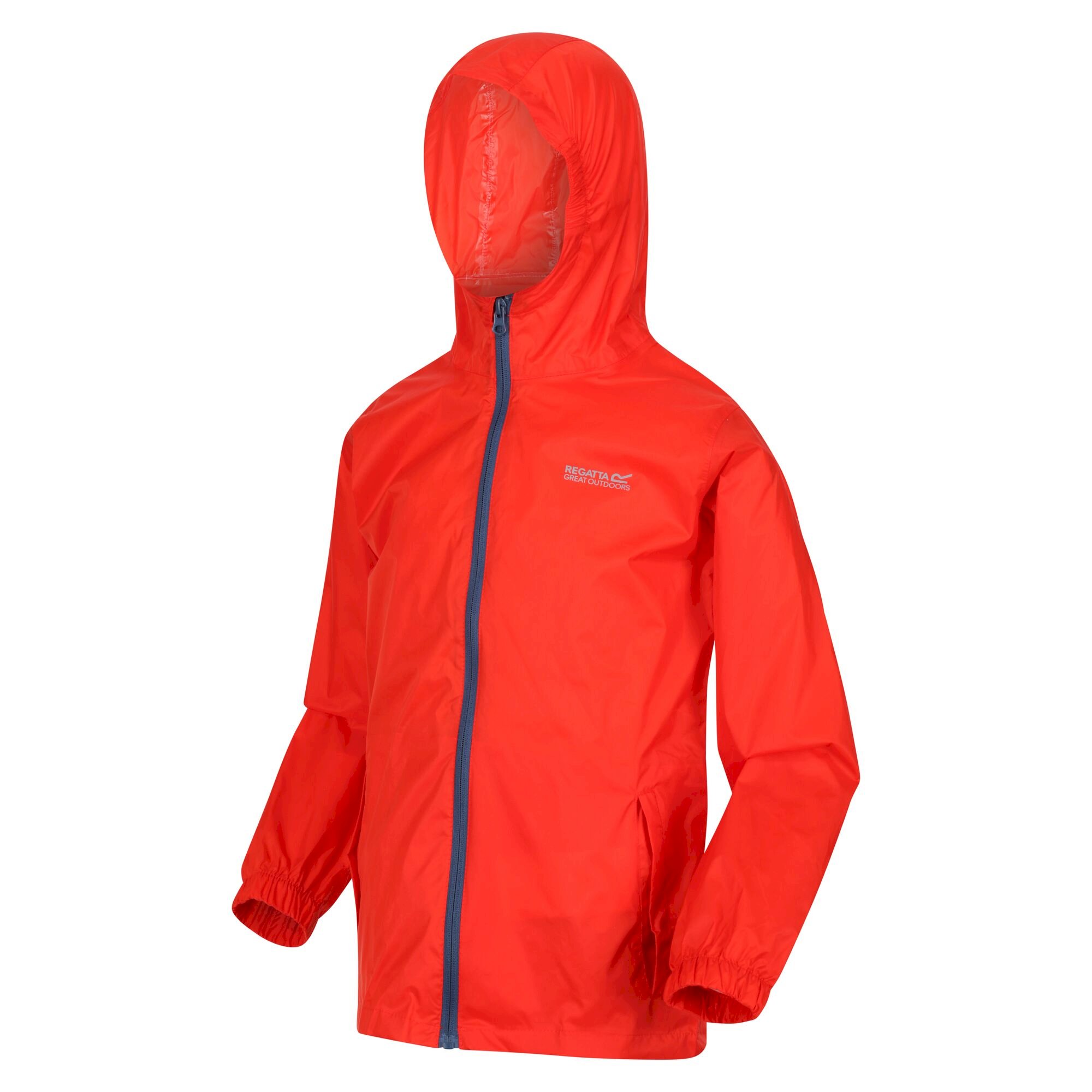 Kids' Pack It Waterproof Packaway Jacket | Fiery Red