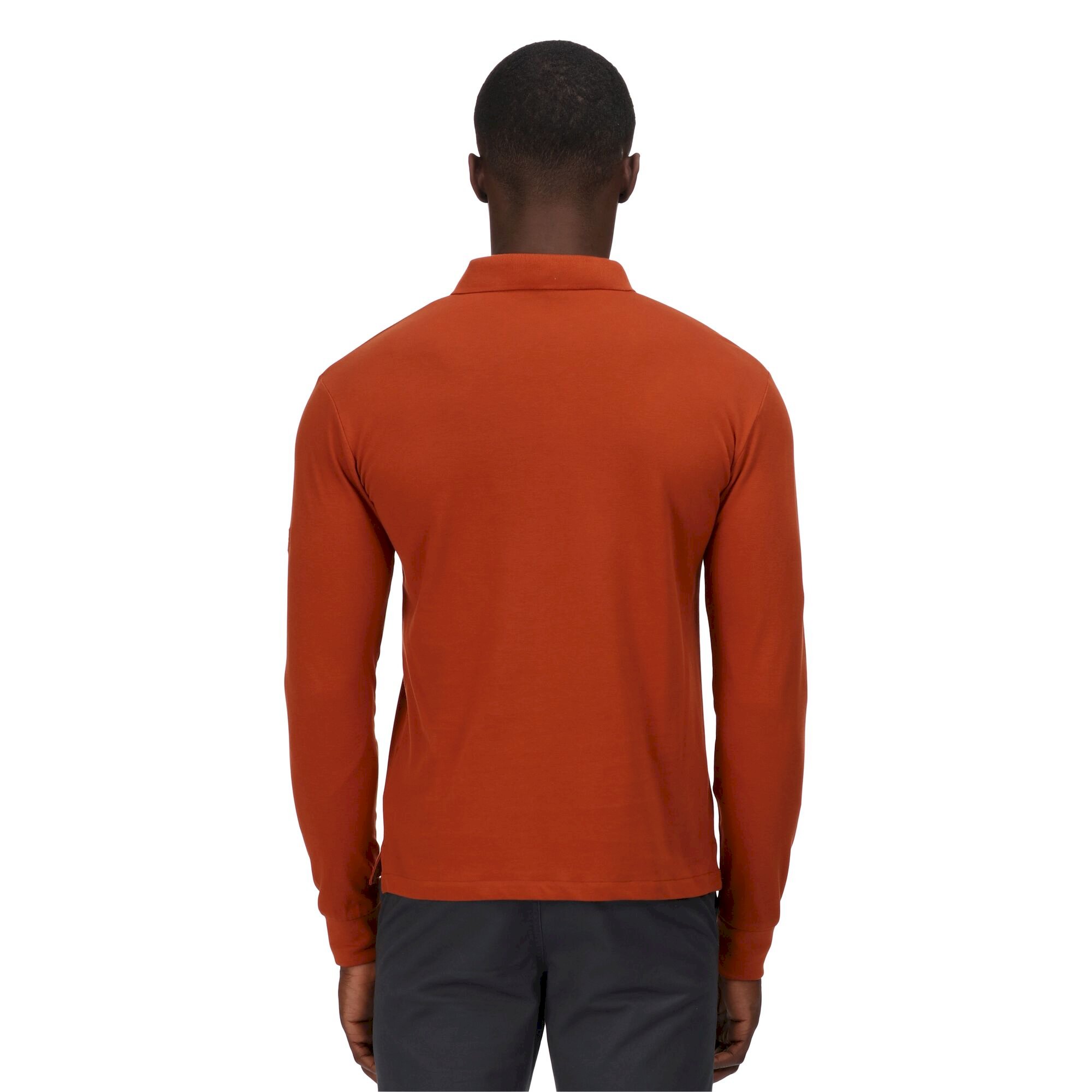 Men's Kaleb Long Sleeve Polo Shirt | Gingerbread