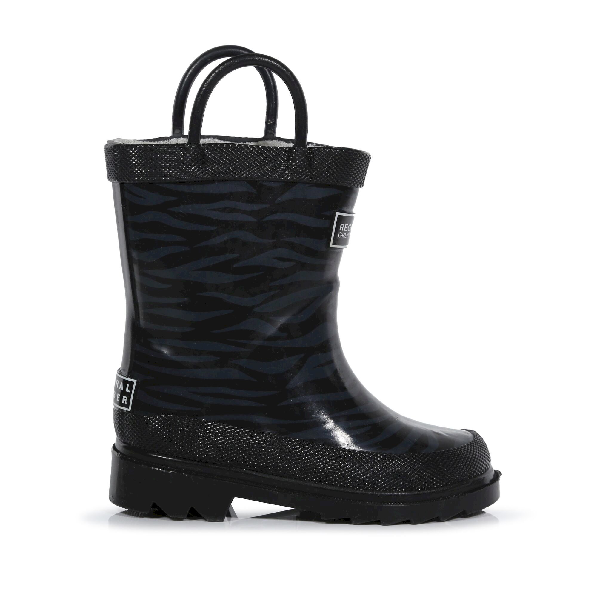 Kids Minnow Printed Wellies | Black