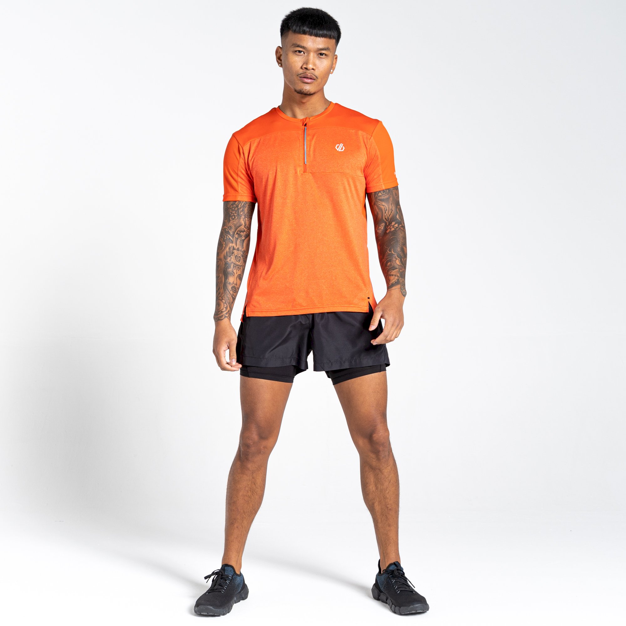 Dare 2b - Men's Aces III Recycled Zip Up Jersey | Burnt Salmon Marl