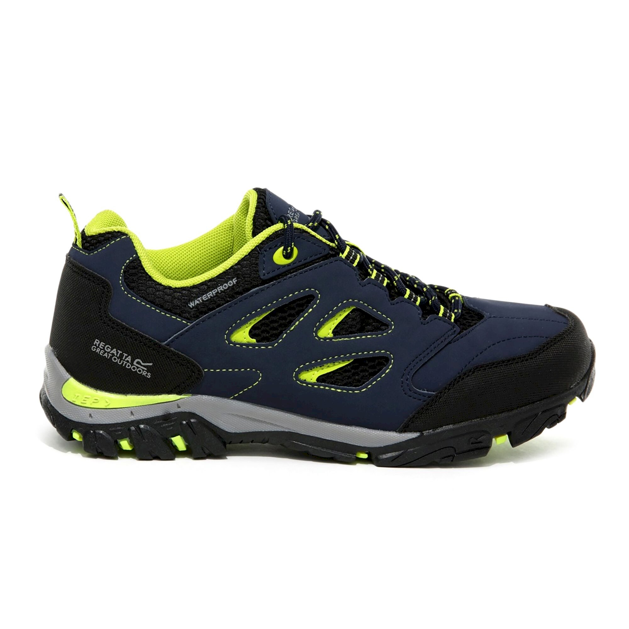 Kids' Holcombe Waterproof Low Walking Shoes | Navy Blazer Lime Punch