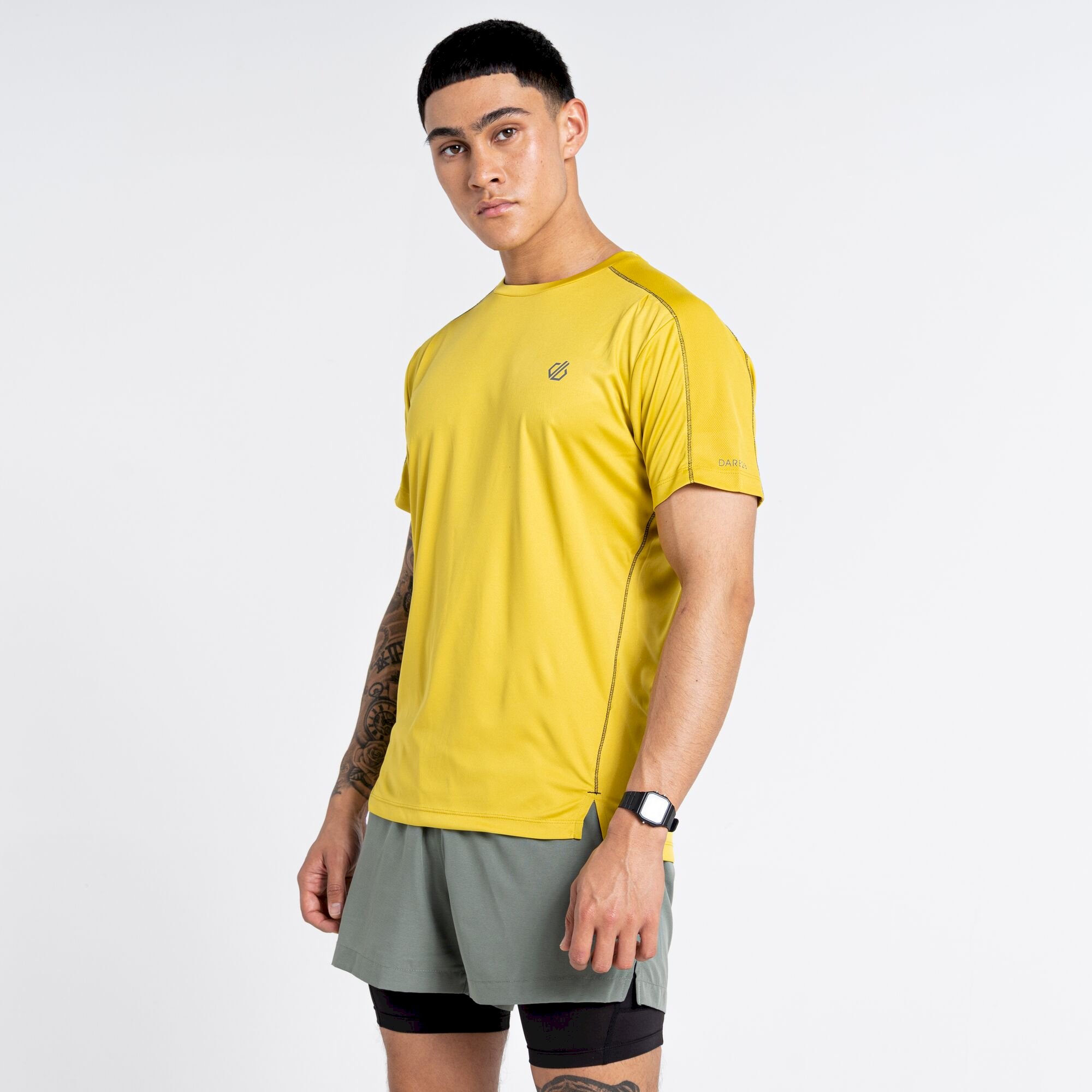 Dare 2b - Discernible Lightweight Workout Tee | Moss Yellow