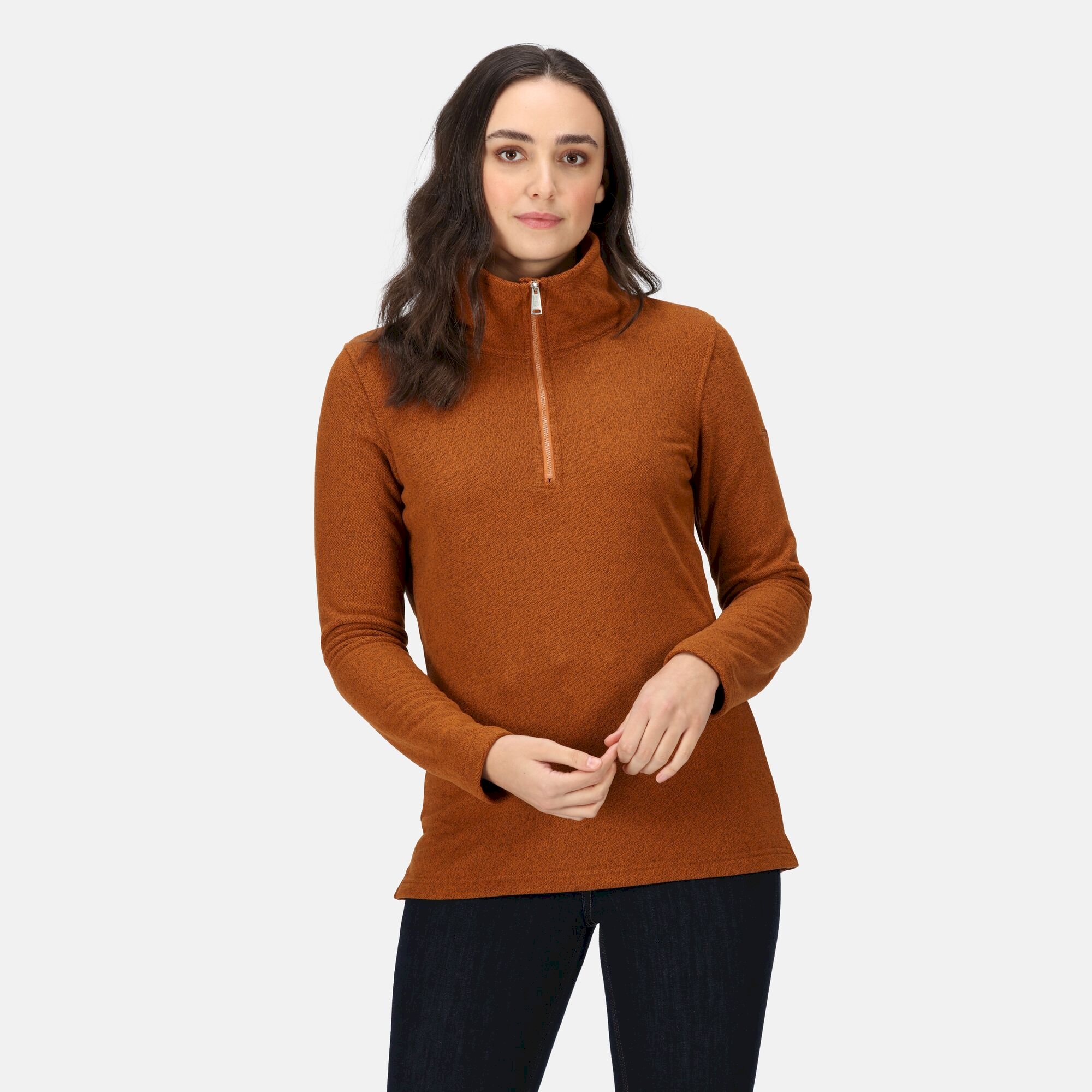 Women's Kizmit Half Zip Fleece | Copper Almond Two Tone