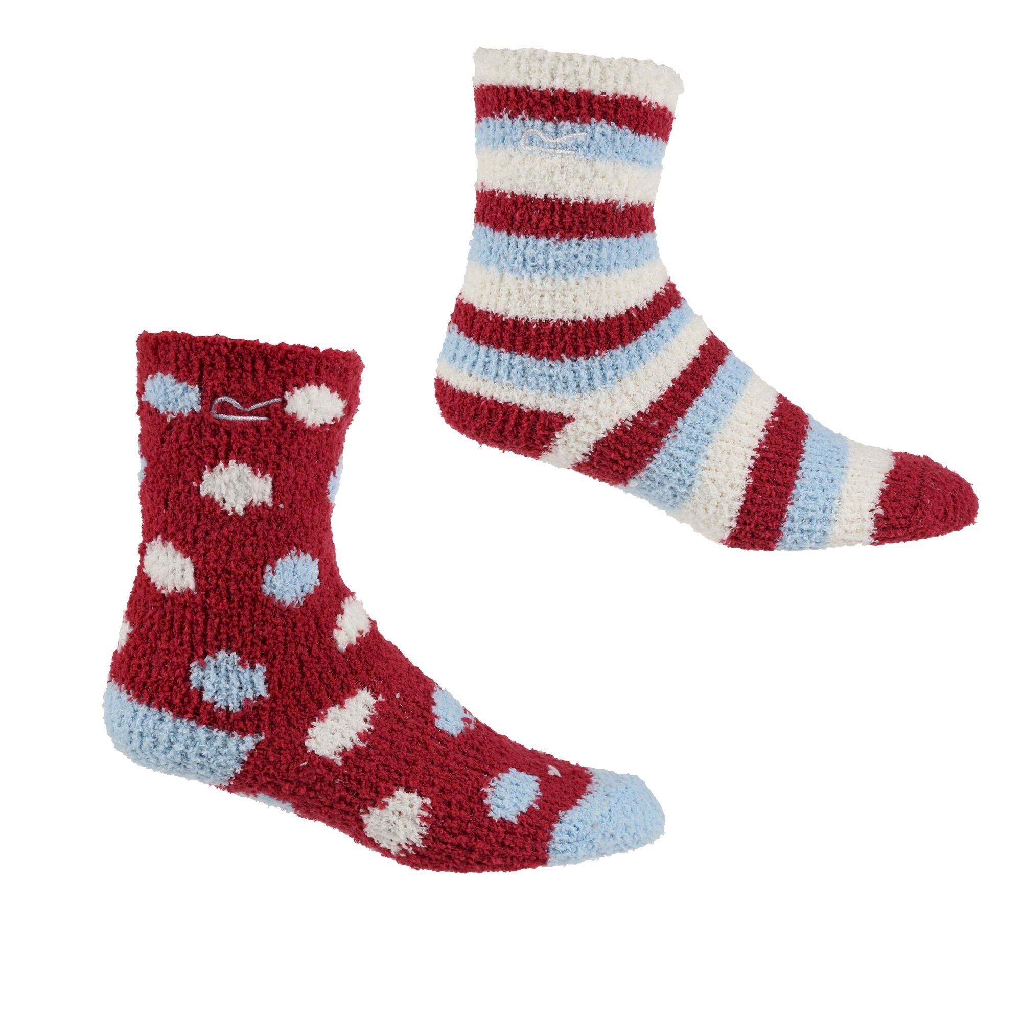 Kids' 2 Pair Cosy Socks | Cherry Pink Mix