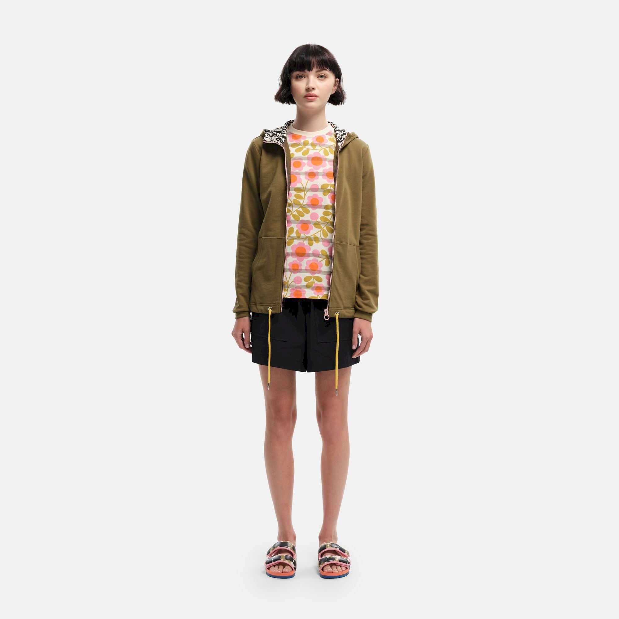 Orla Kiely Full Zip Midlayer | Capulet