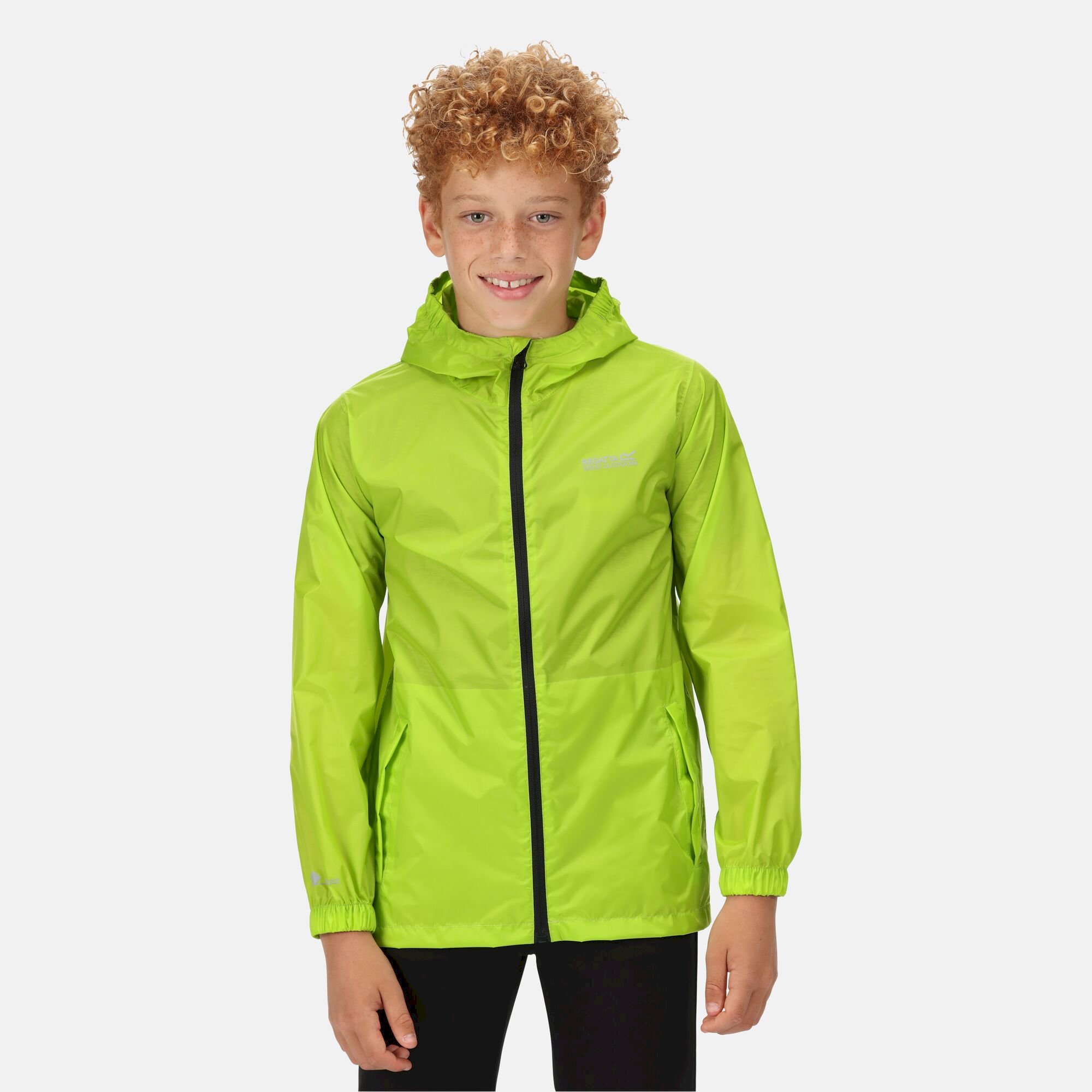 Kids' Pack It Waterproof Packaway Jacket | Bright Kiwi