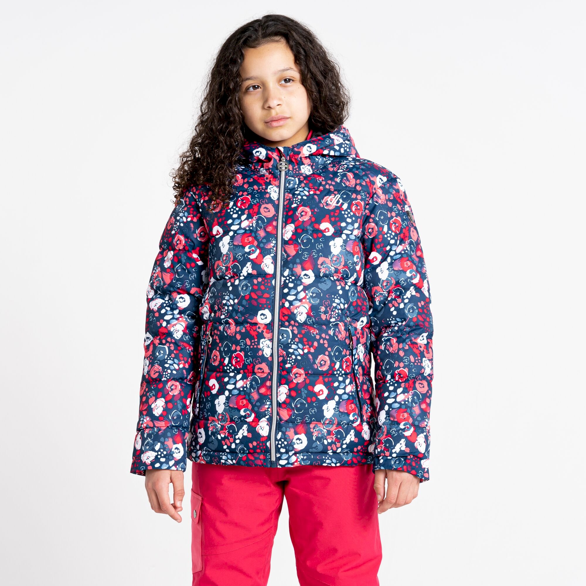 Dare 2b - Girls' Verdict Waterproof Insulated Ski Jacket | Pink Floral Print