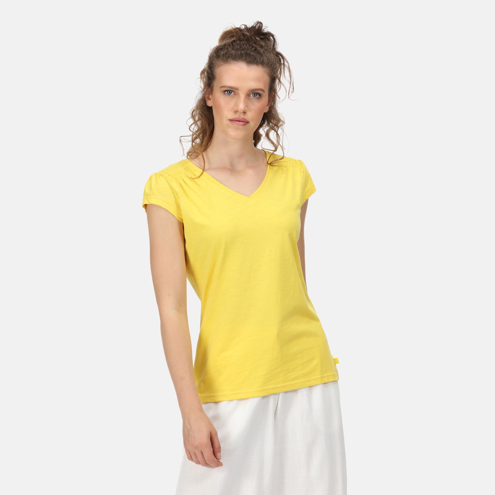 Women's Francine V-Neck T-Shirt | Maize Yellow