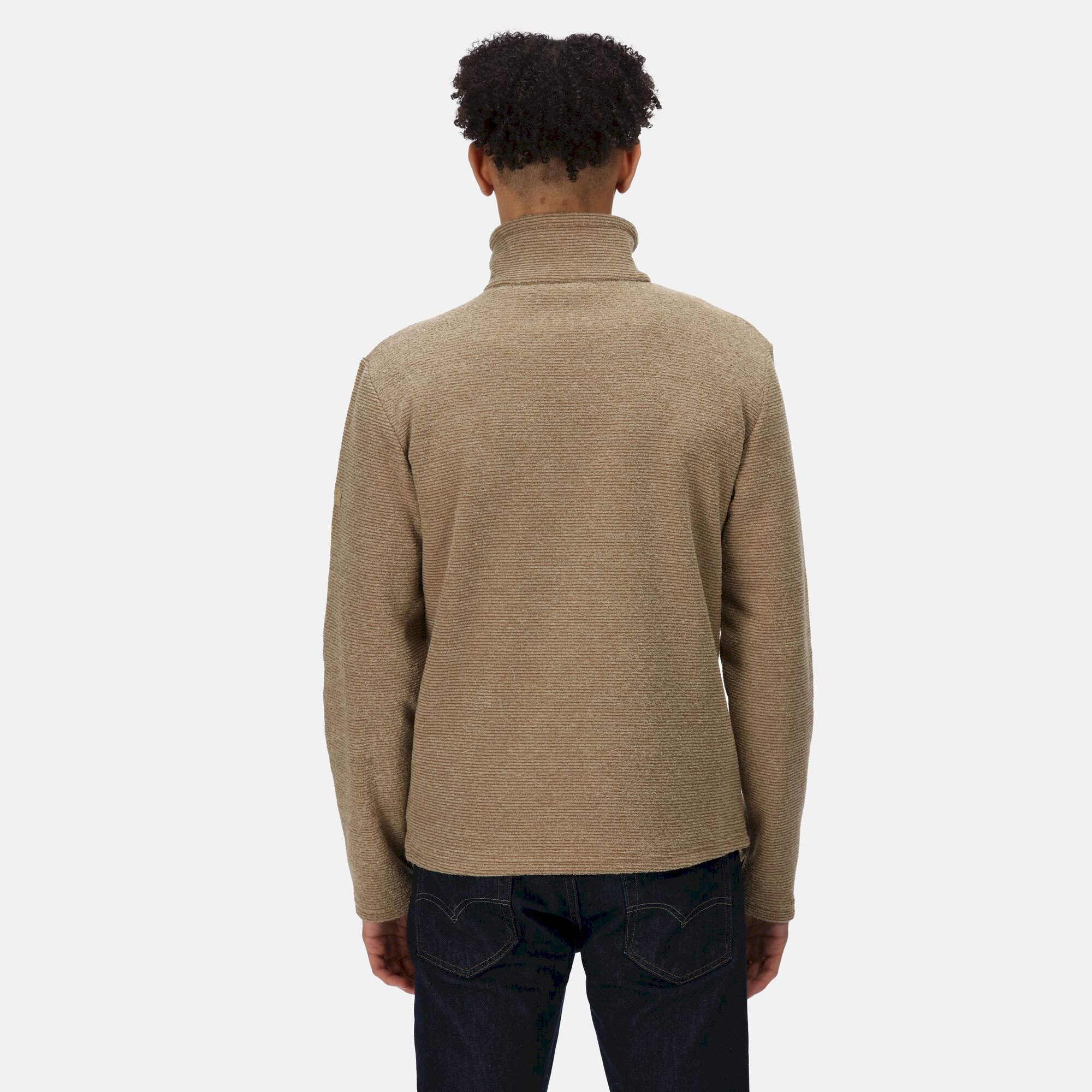 Men's Edley Half Zip Fleece | Gold Sand Linear