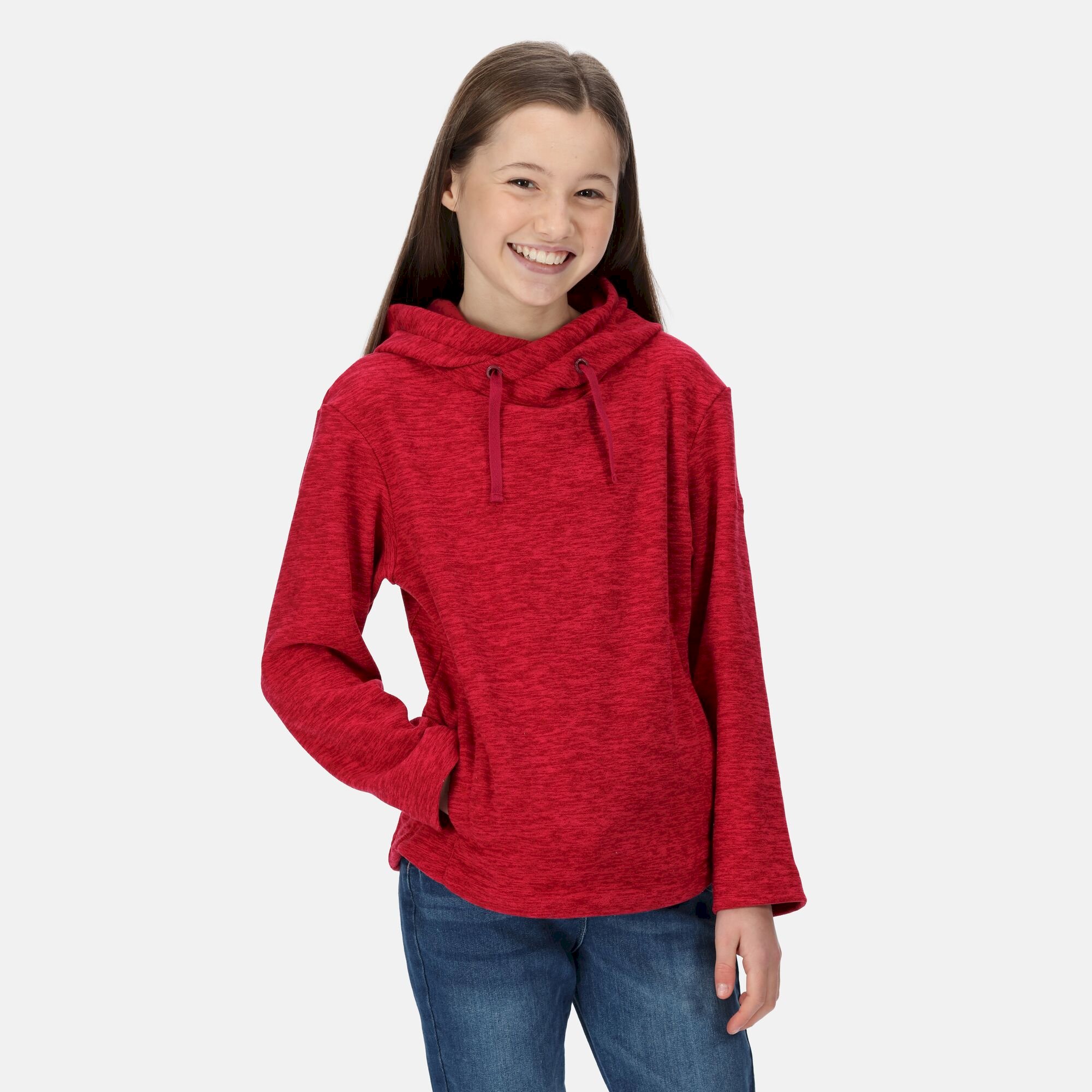 Kids' Kacie Hooded Fleece | Berry Pink Marl