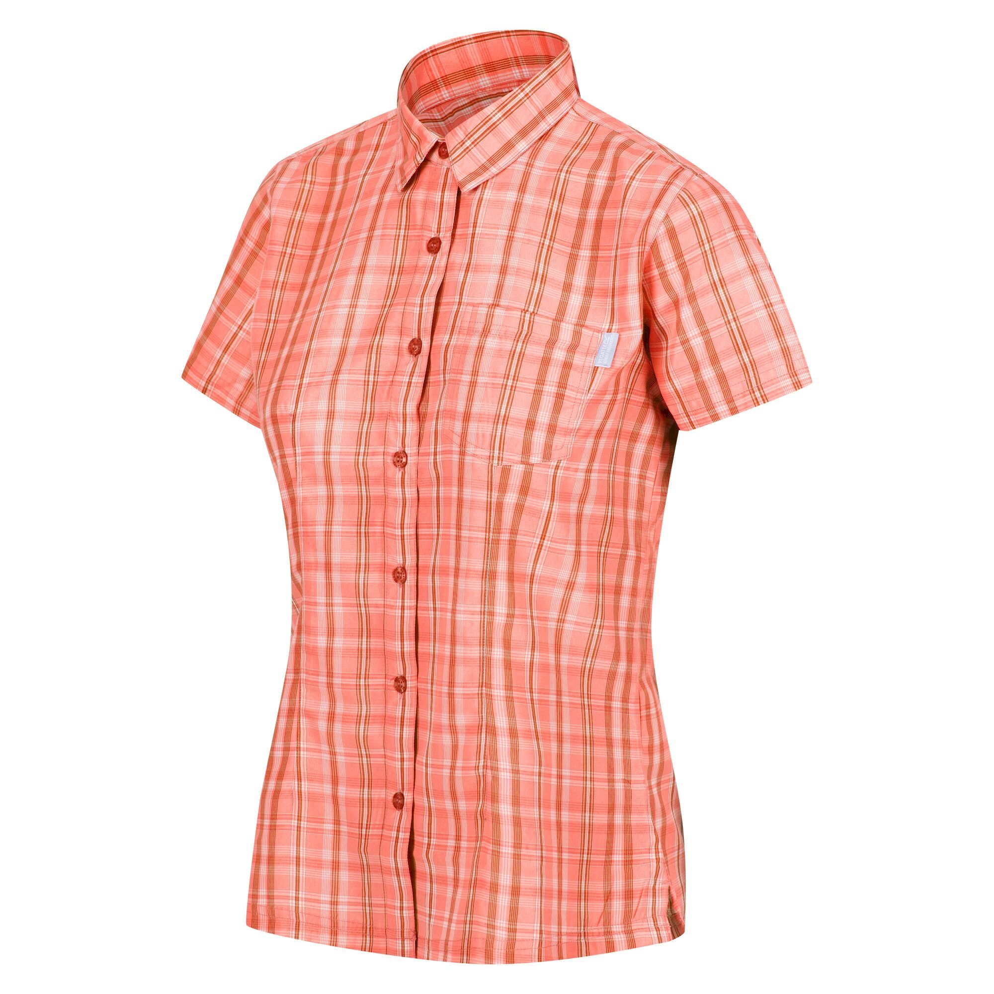 Women's Mindano VI Short Sleeve Shirt | Fusion Coral Check