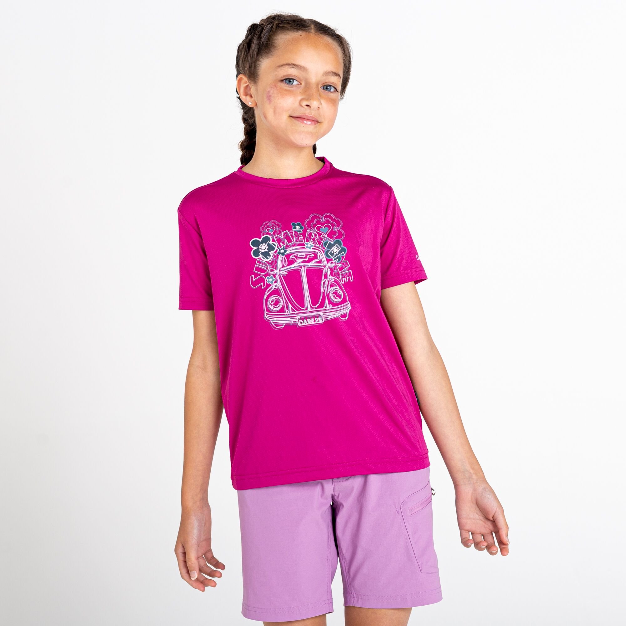 Dare 2b - Kids' Rightful Recycled Graphic Tee | Fuchsia