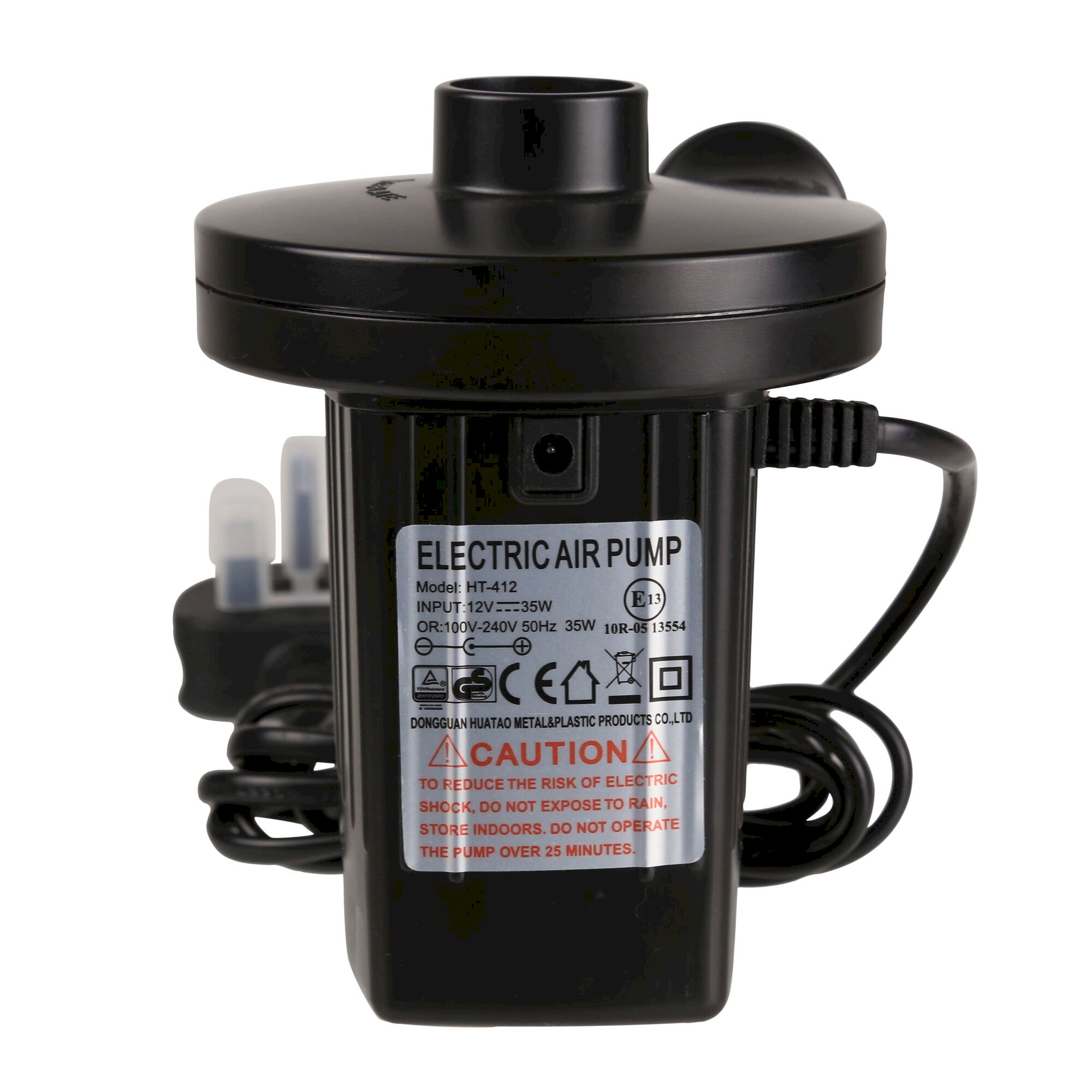 Compact 240V AC/DC 12V Electric Pump | Black