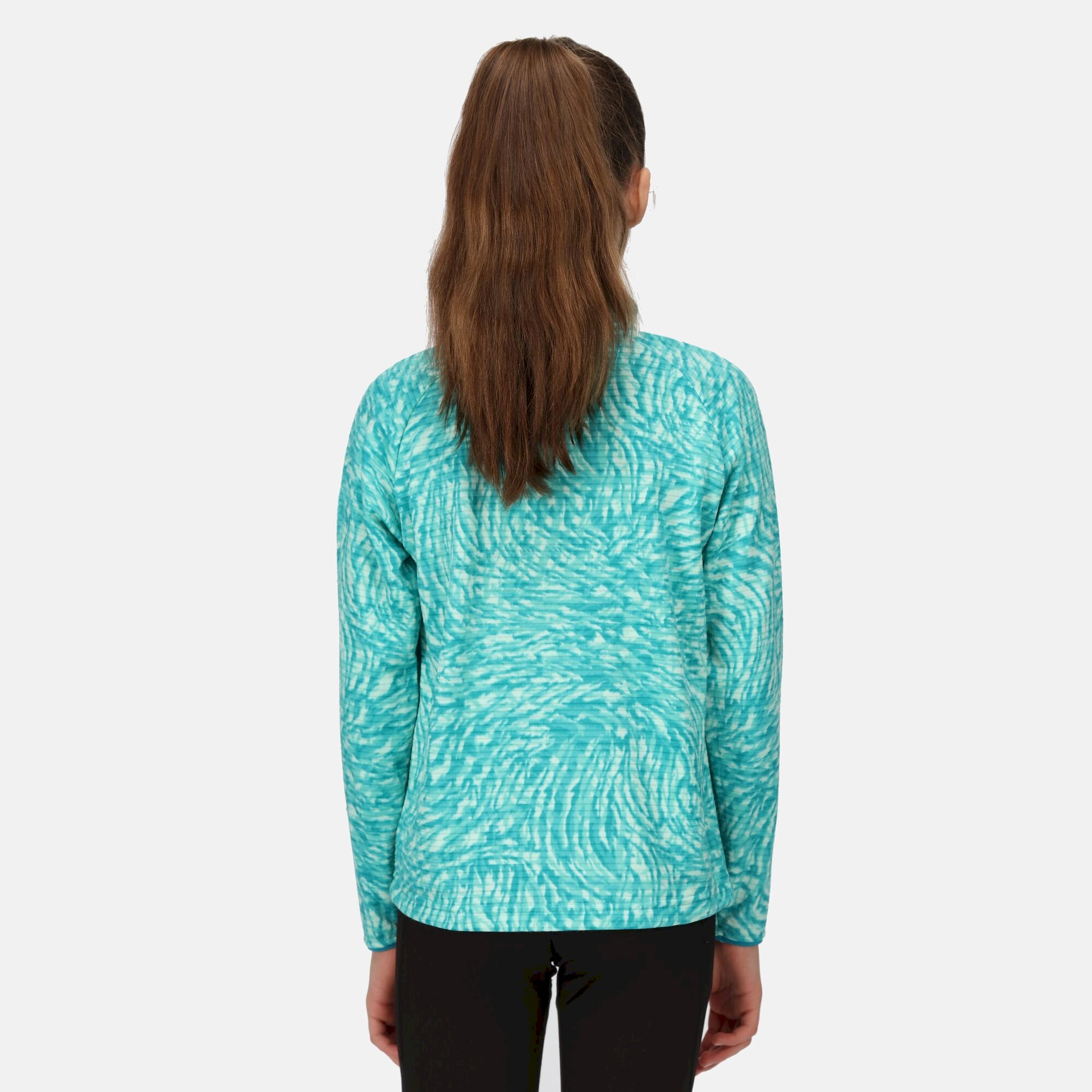 Kids' Highton Half Zip Fleece | Turquoise Animal
