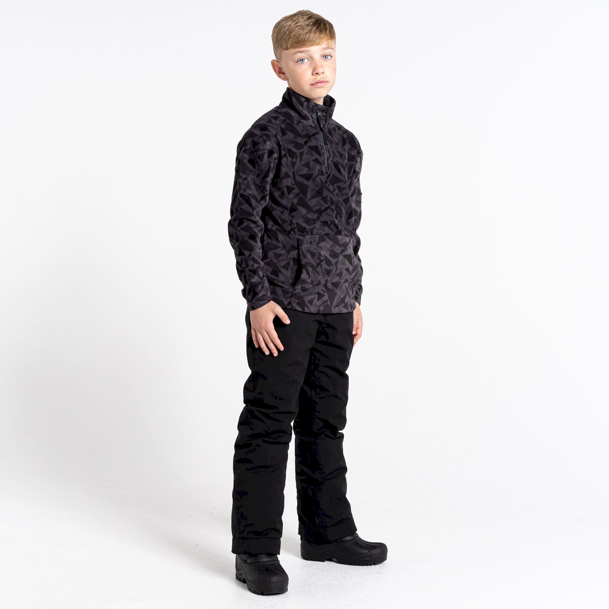 Dare 2b - Kids' Cushy Half Zip Fleece | Black Geo Print