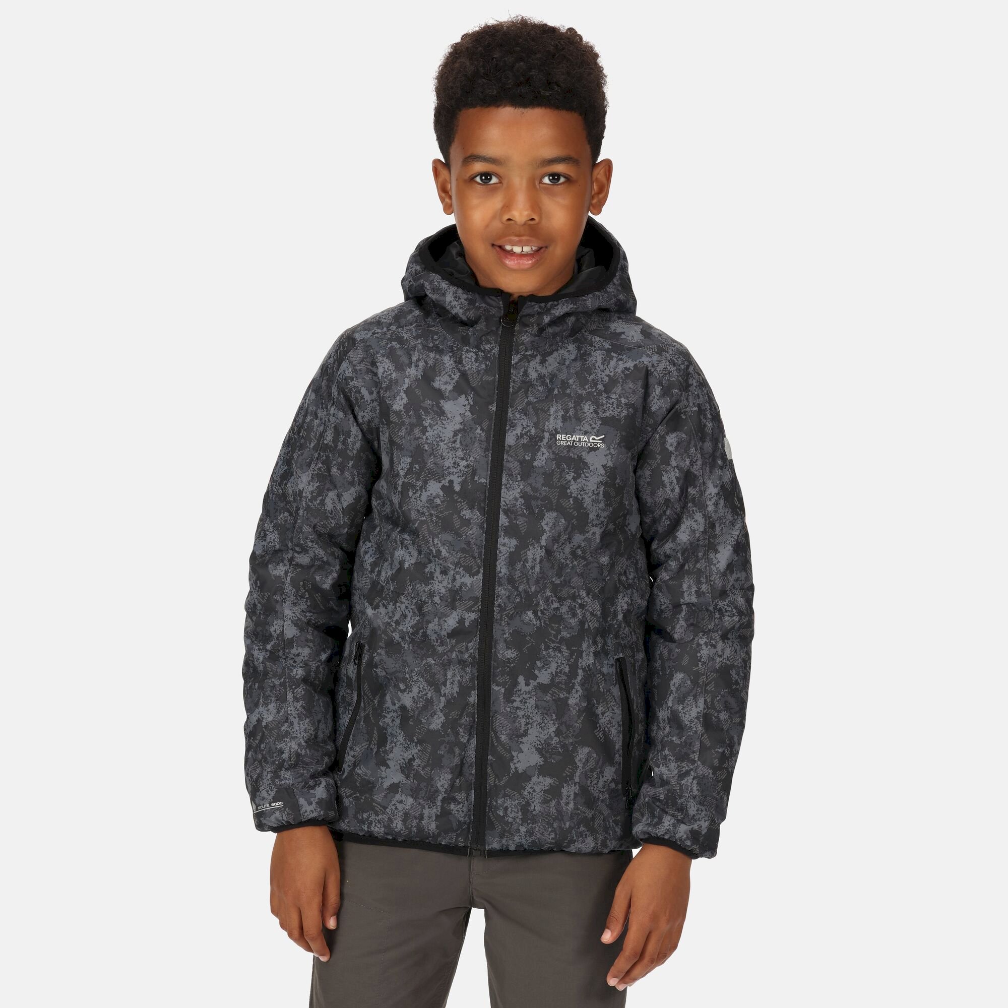 Kids' Volcanics VI Waterproof Jacket | Dark Grey Print