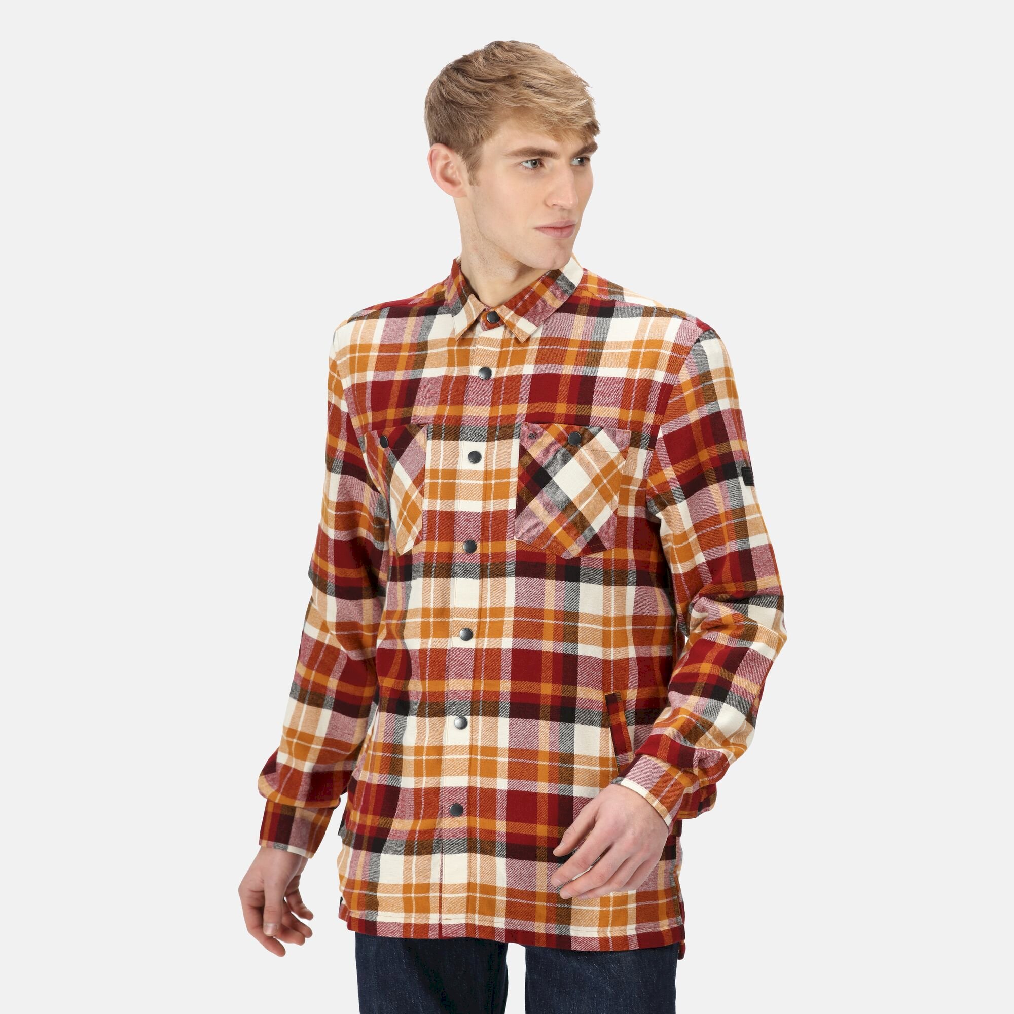 Men's Thamos Long Sleeved Checked Shirt | Cathay Spice Check